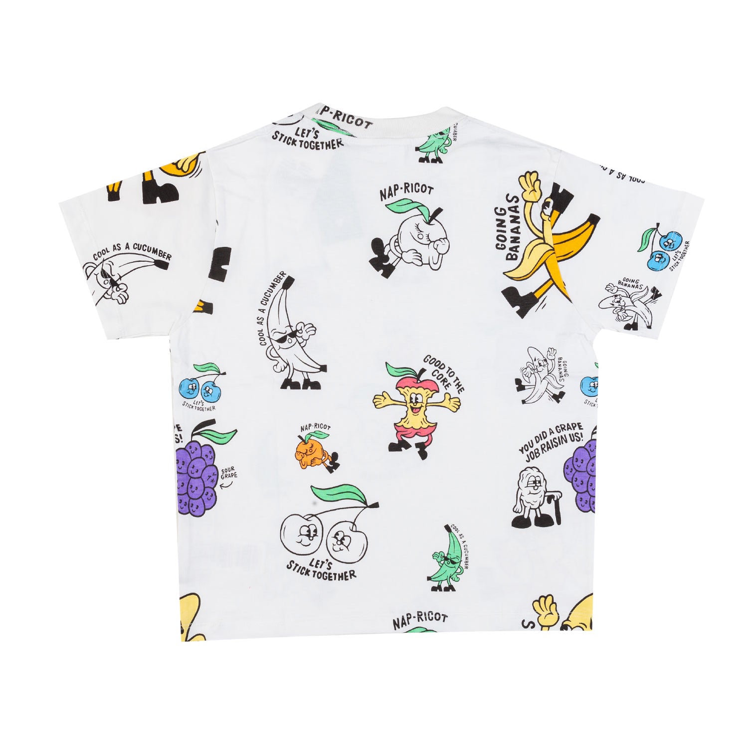 T-SHIRT UNISEX RODNEY FRUITS BIANCA E MULTICOLOR - annameglio.com abbigliamento moda