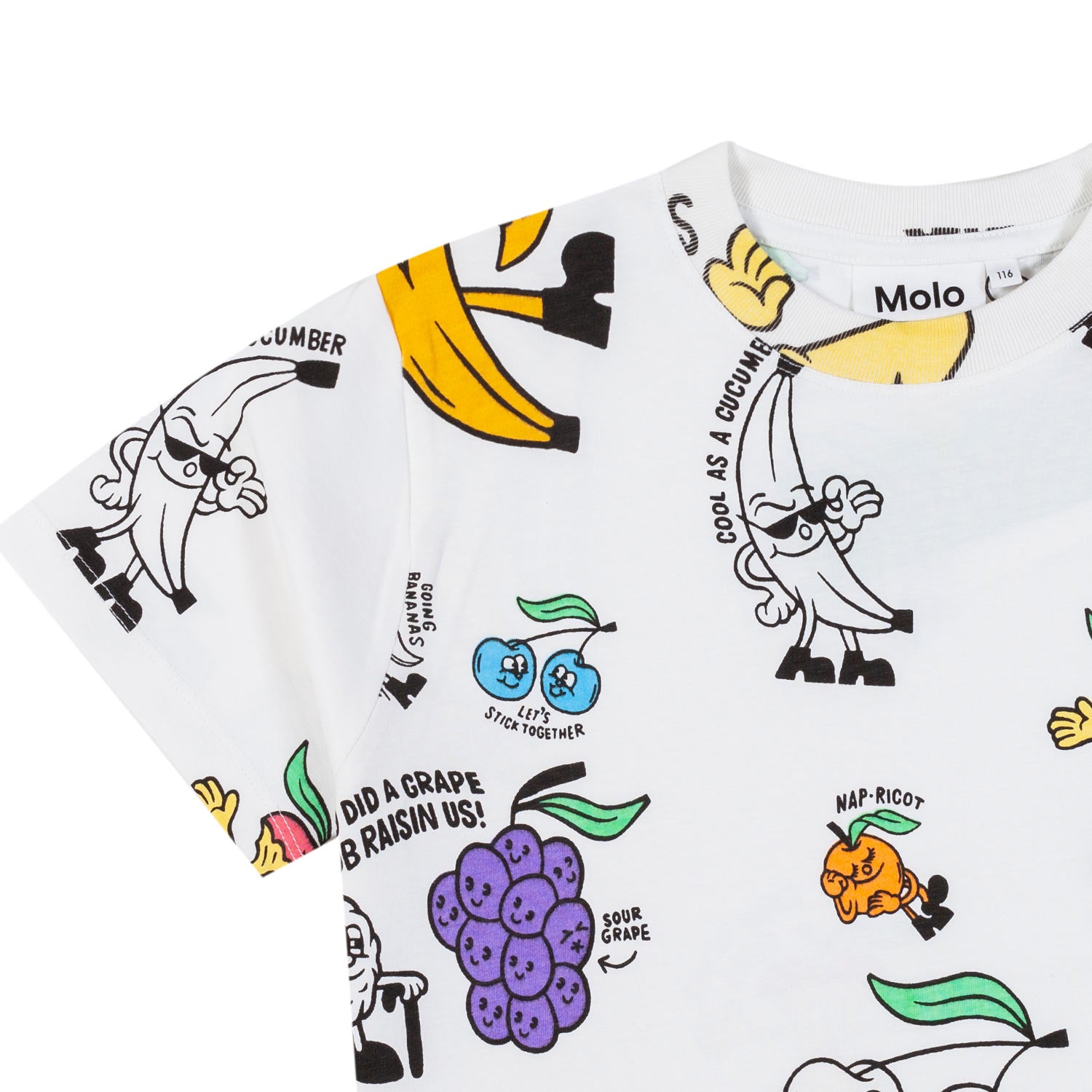 T-SHIRT UNISEX RODNEY FRUITS BIANCA E MULTICOLOR - annameglio.com abbigliamento moda