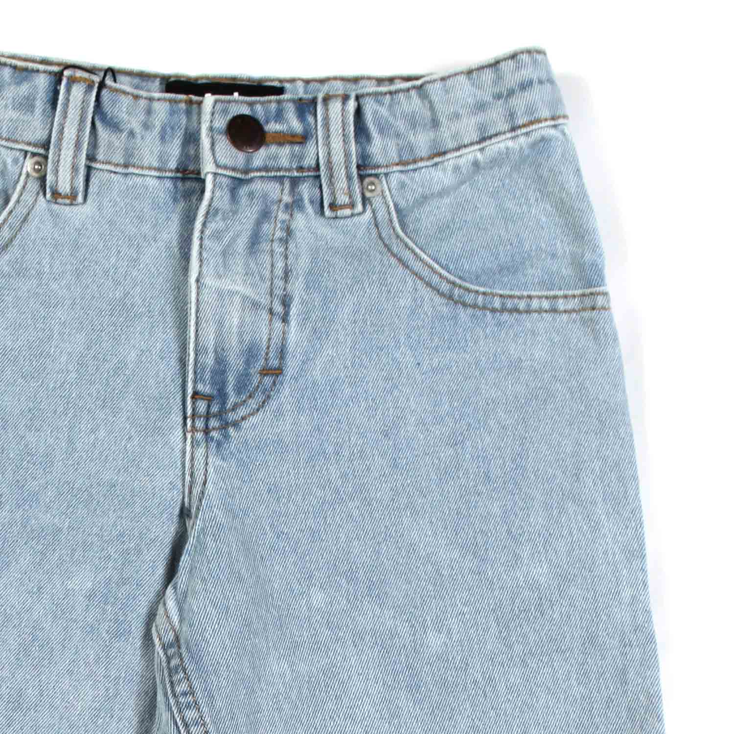 SHORTS ART UNISEX IN DENIM CELESTE SLAVATO - annameglio.com abbigliamento moda