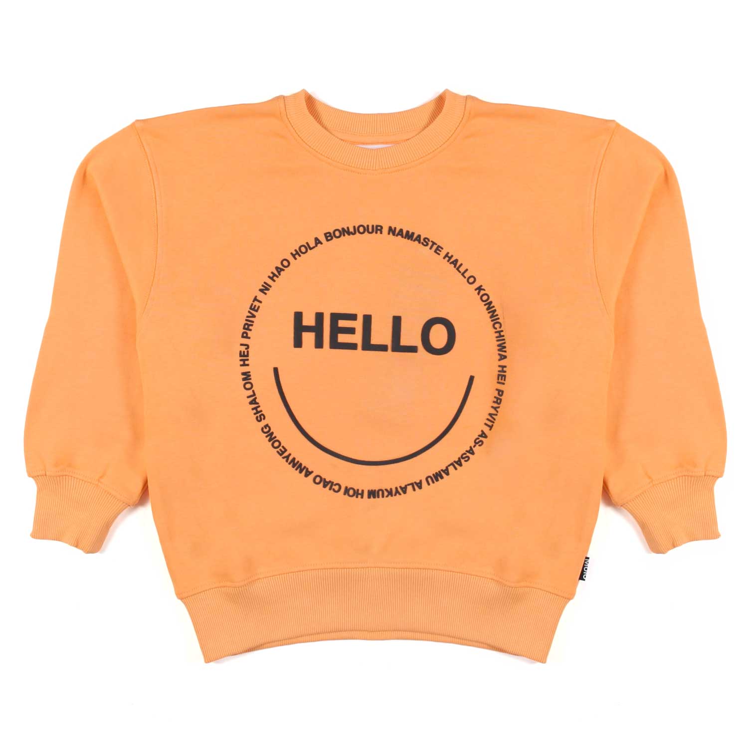 FELPA UNISEX MEMPHIS PAPAYA CON STAMPA HELLO - annameglio.com abbigliamento moda
