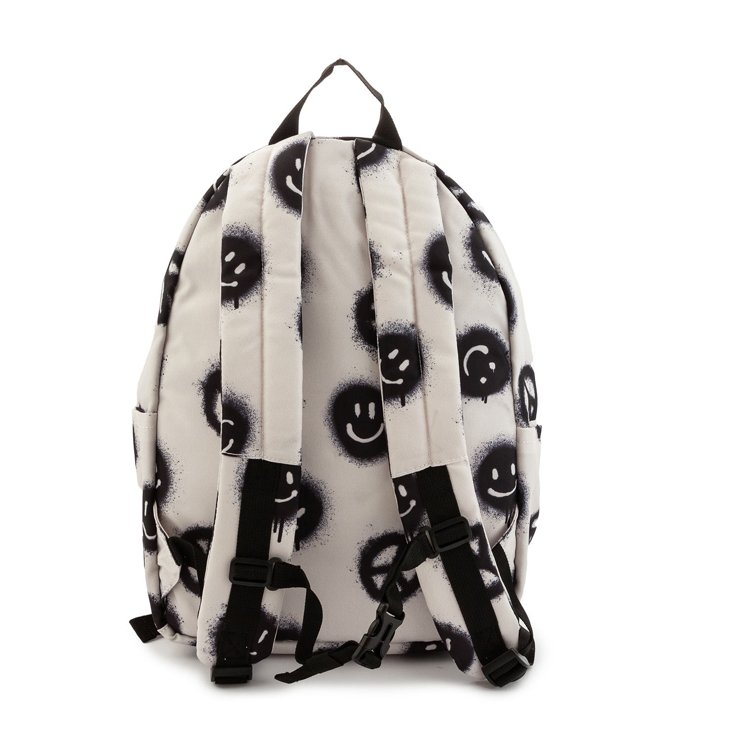 ZAINO UNISEX PEACE SMILE BIANCO E NERO - annameglio.com abbigliamento moda