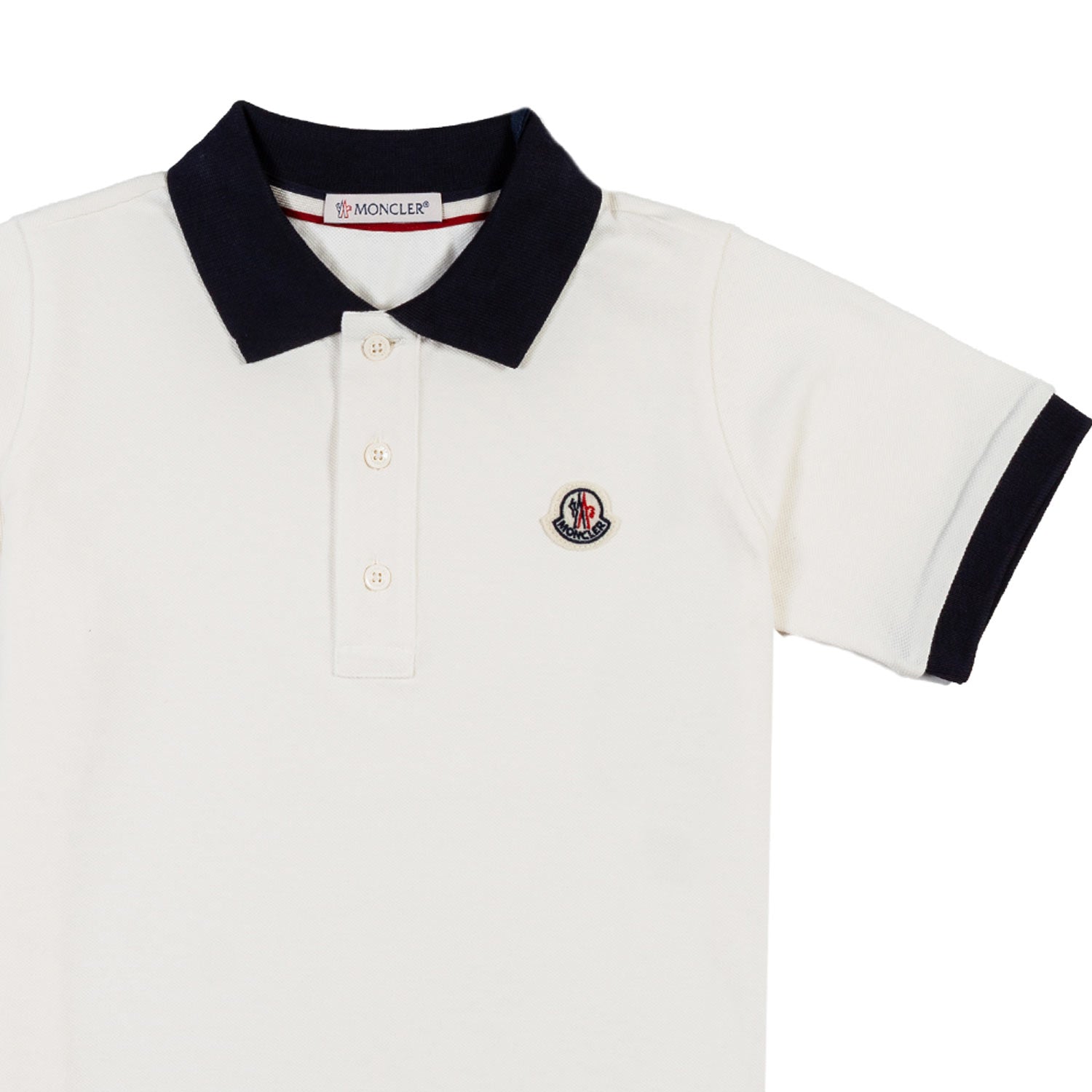 POLO BIANCO NEVE CON ORLI BLU NAVY BAMBINO E TEEN - annameglio.com abbigliamento moda