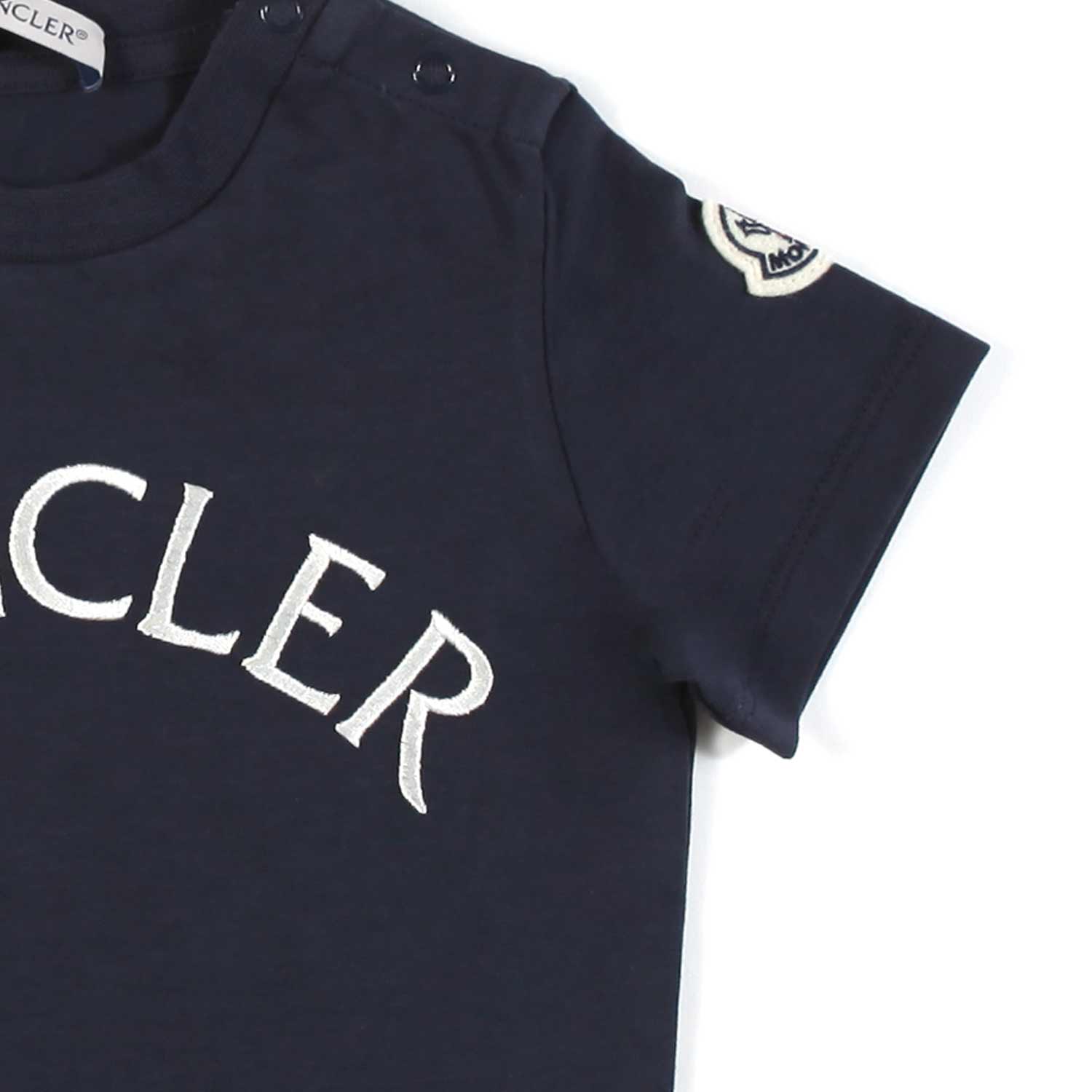 T-SHIRT BLU CON LOGO RICAMATO BIMBO E BIMBA - annameglio.com abbigliamento moda