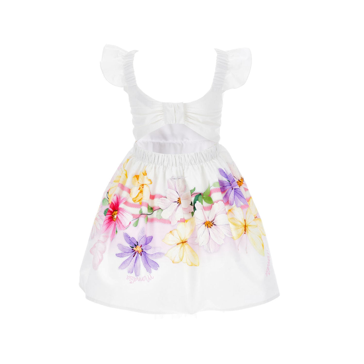 ABITO FLOREALE BIANCO CON STAMPE COLORATE BAMBINA - annameglio.com abbigliamento moda