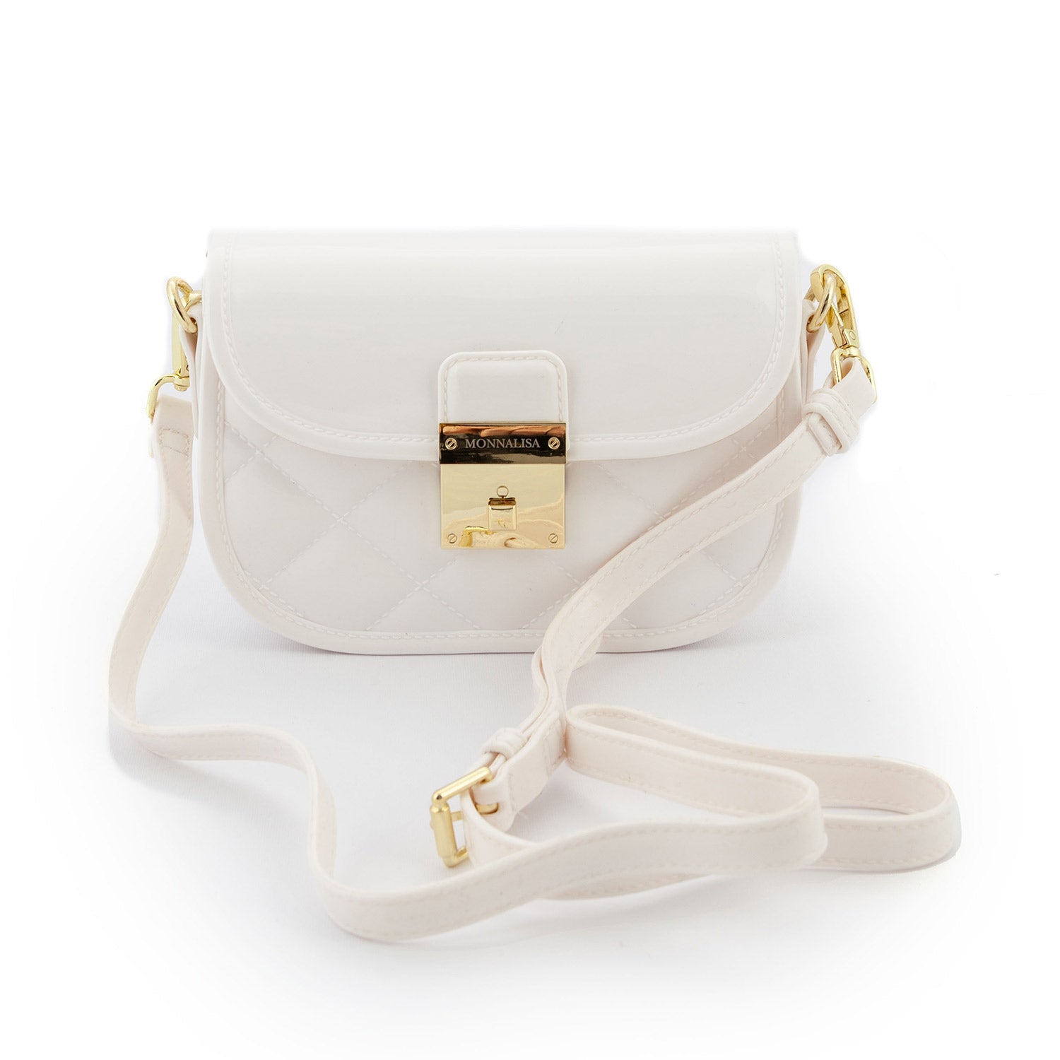 BORSETTA TRACOLLA BIANCO LUCIDO - annameglio.com abbigliamento moda