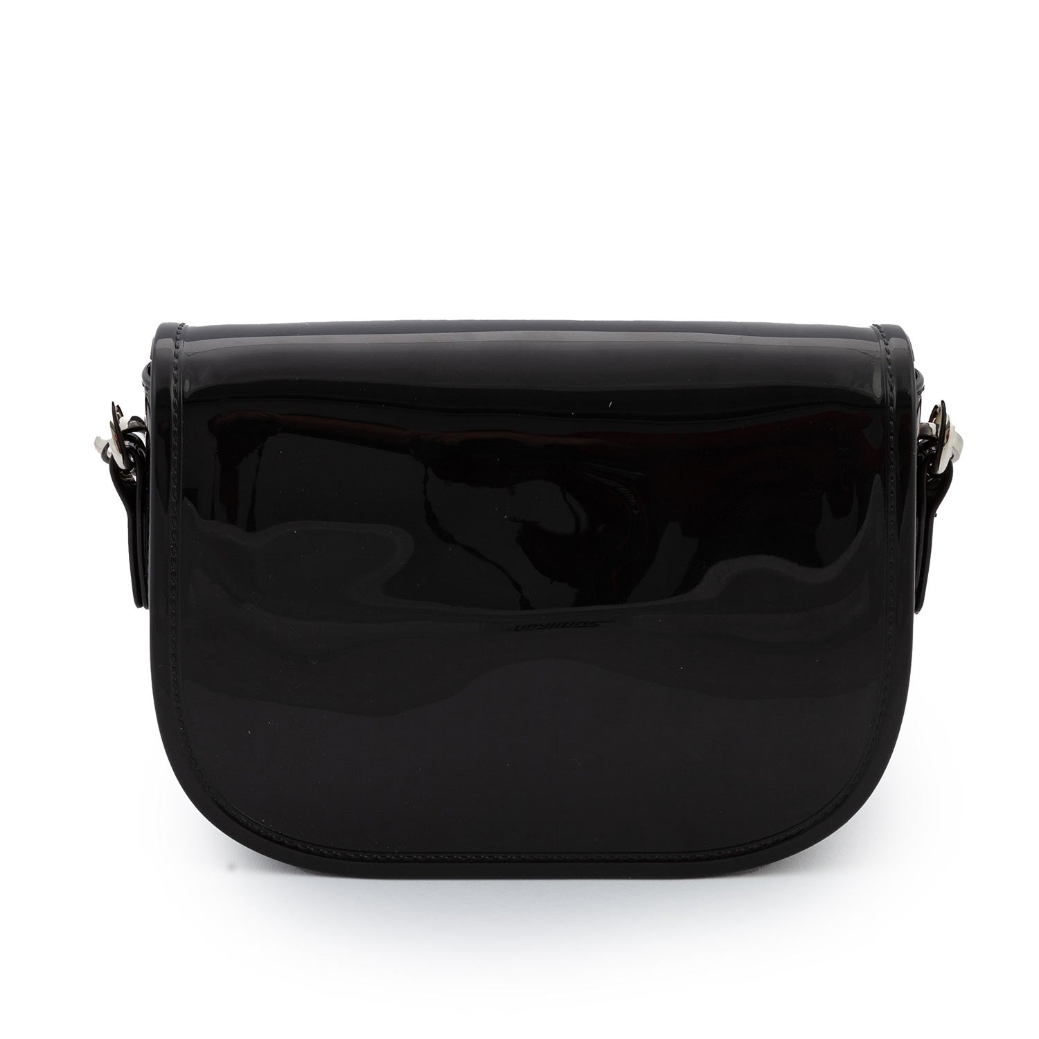 BORSETTA TRACOLLA NERO LUCIDO - annameglio.com abbigliamento moda