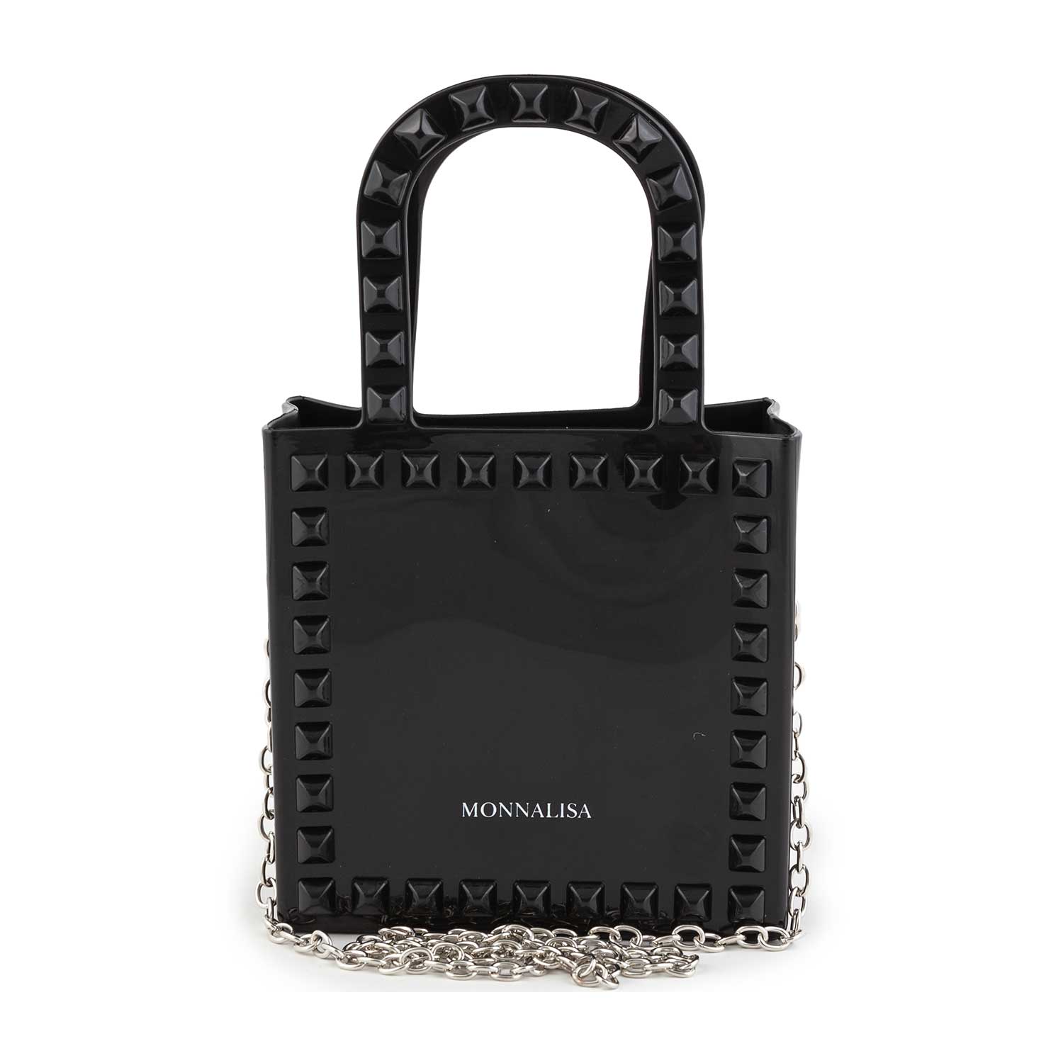 MINI BORSA SHOPPER NERO LUCIDO - annameglio.com abbigliamento moda