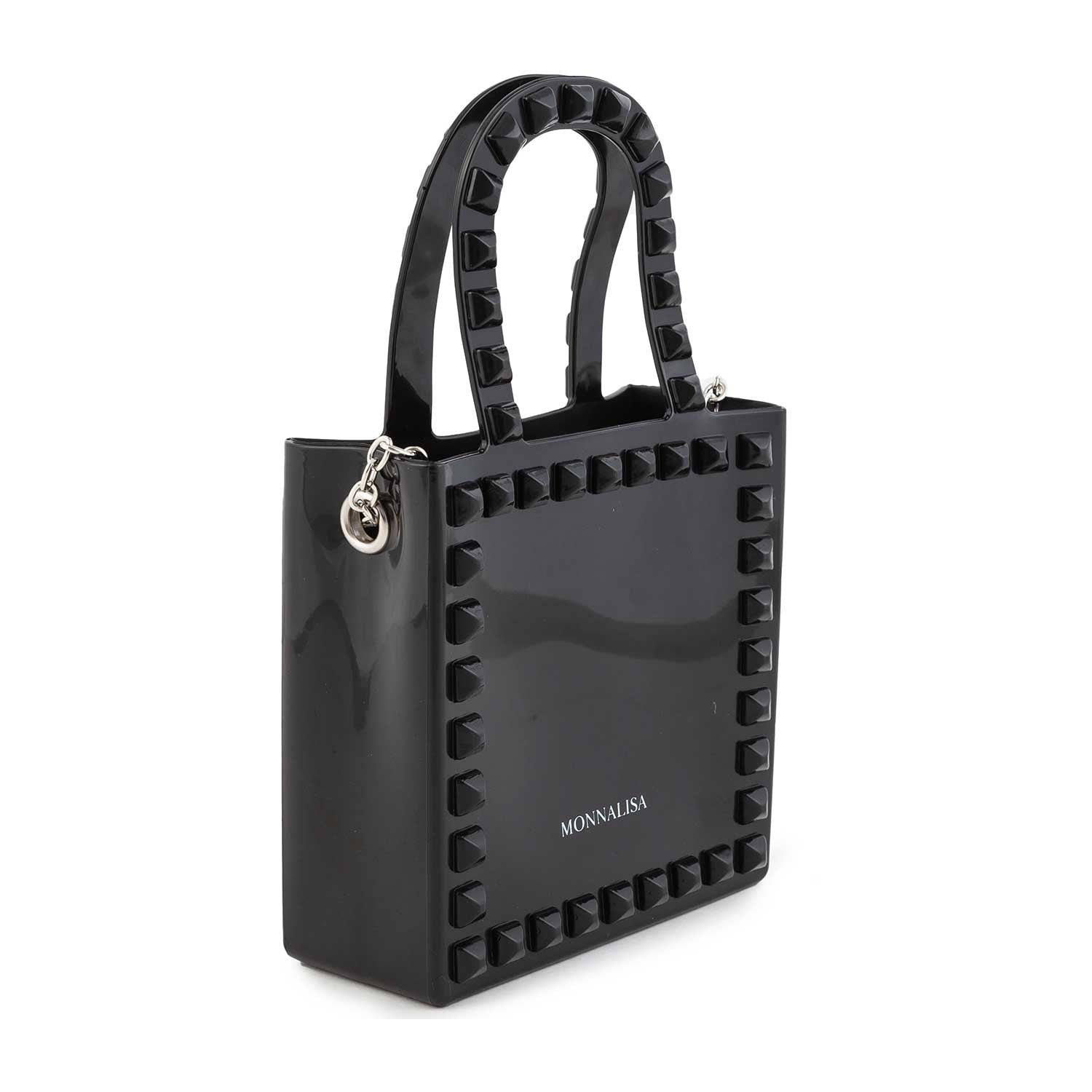 MINI BORSA SHOPPER NERO LUCIDO - annameglio.com abbigliamento moda