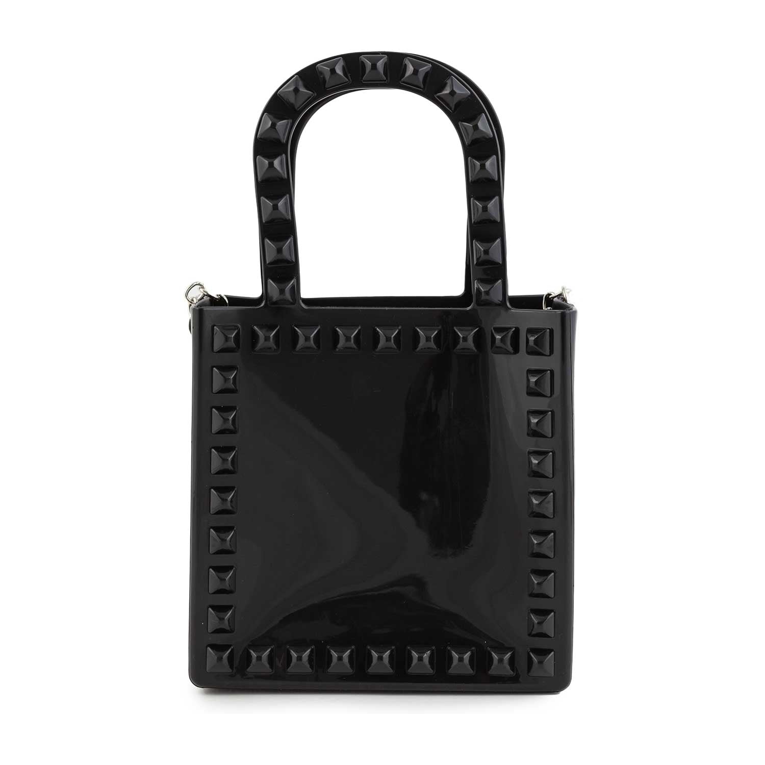 MINI BORSA SHOPPER NERO LUCIDO - annameglio.com abbigliamento moda