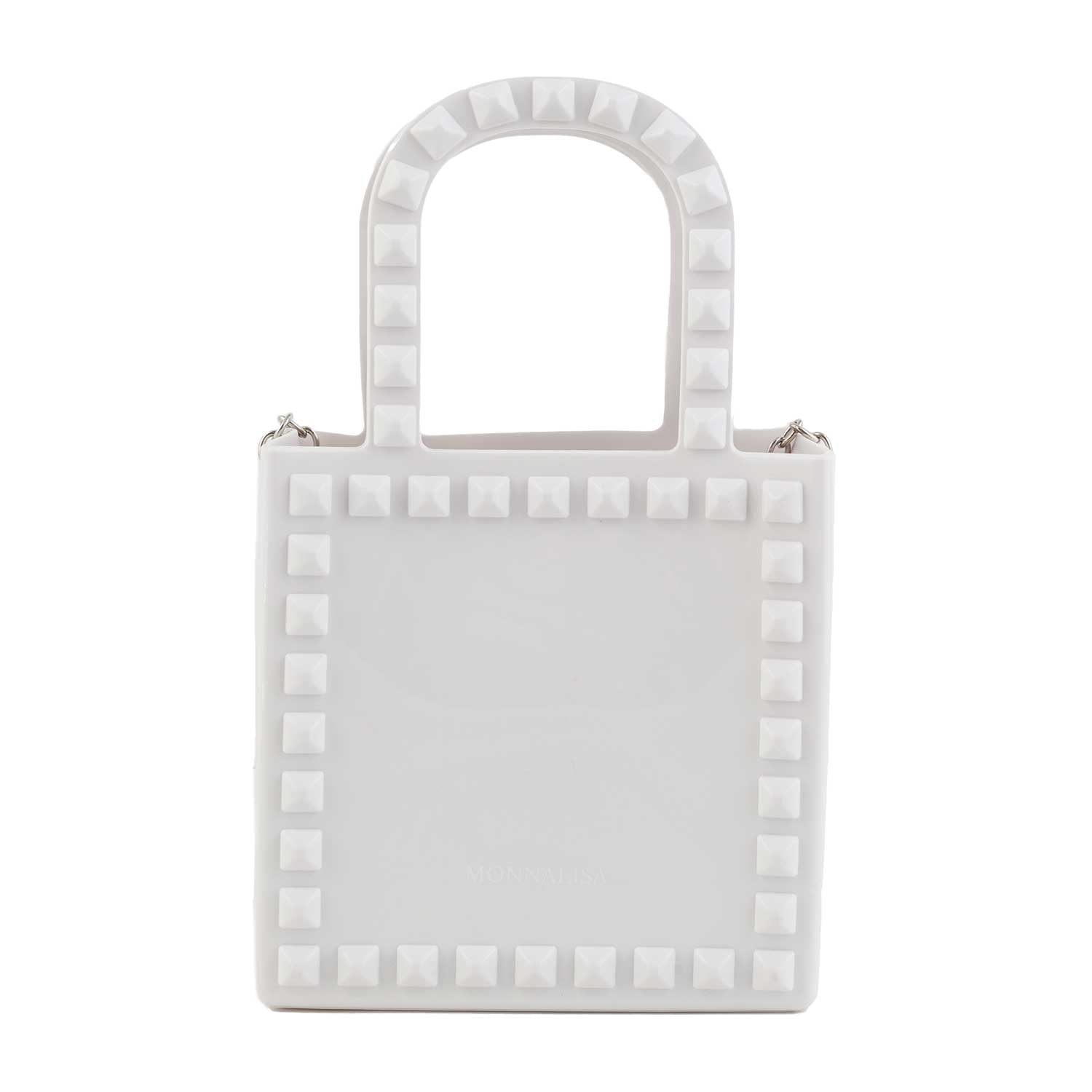 MINI BORSA SHOPPER BIANCO LUCIDO - annameglio.com abbigliamento moda