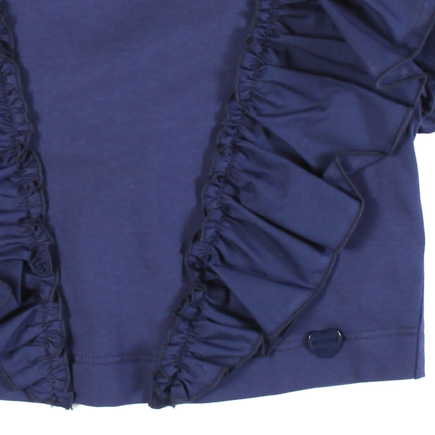 TOP CROPPED BLU NAVY CON ROUCHES - annameglio.com abbigliamento moda