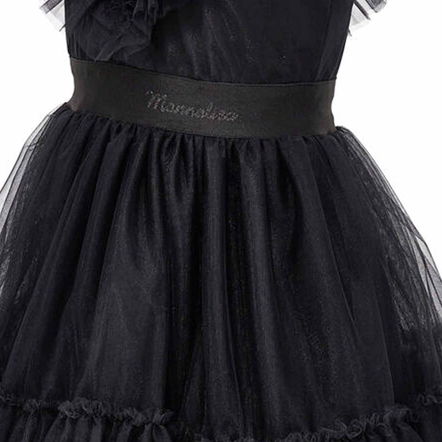 ABITO TULLE NERO CON ROUCHES BAMBINA E RAGAZZA - annameglio.com abbigliamento moda