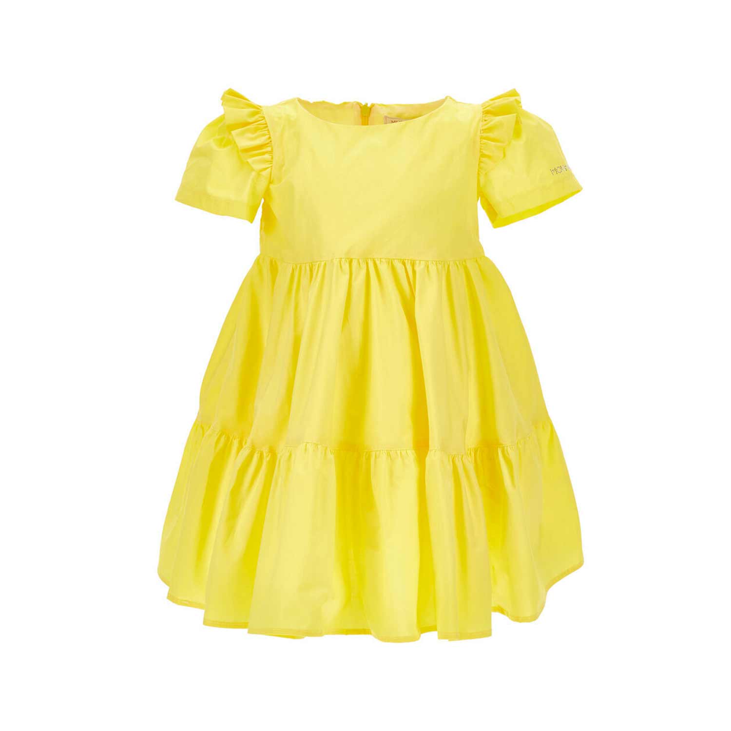 ABITO GIALLO CON BALZE E GALETTE BAMBINA - annameglio.com abbigliamento moda