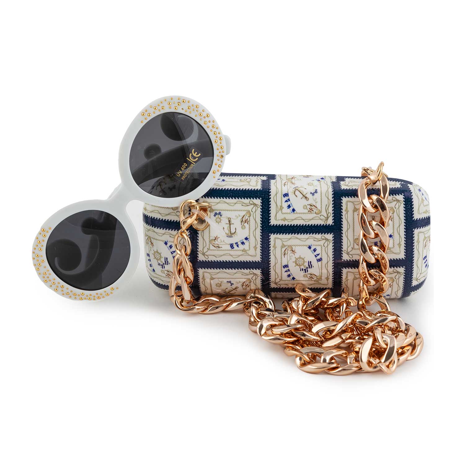 OCCHIALI DA SOLE CHAIN BEACHWEAR BIANCHI BAMBINA - annameglio.com abbigliamento moda