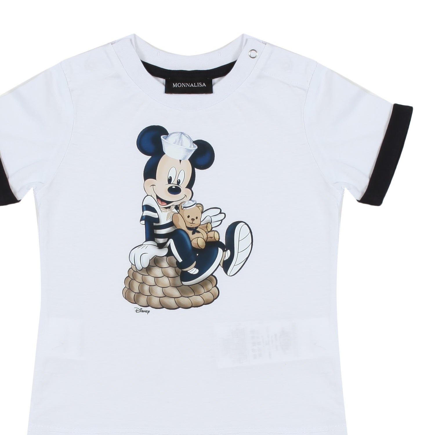 T-SHIRT TOPOLINO BIANCA E BLU SCURO BIMBO - annameglio.com abbigliamento moda