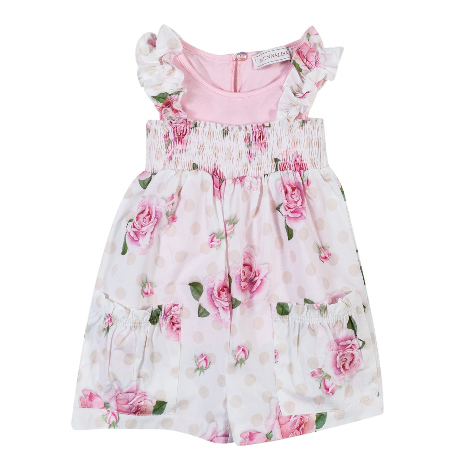 PAGLIACCETTO FLOREALE BIANCO E ROSA BIMBA - annameglio.com abbigliamento moda