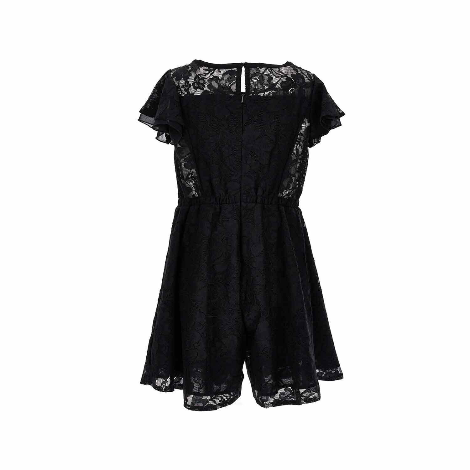 TUTA SHORTS NERA IN PIZZO BAMBINA E TEENAGER - annameglio.com abbigliamento moda