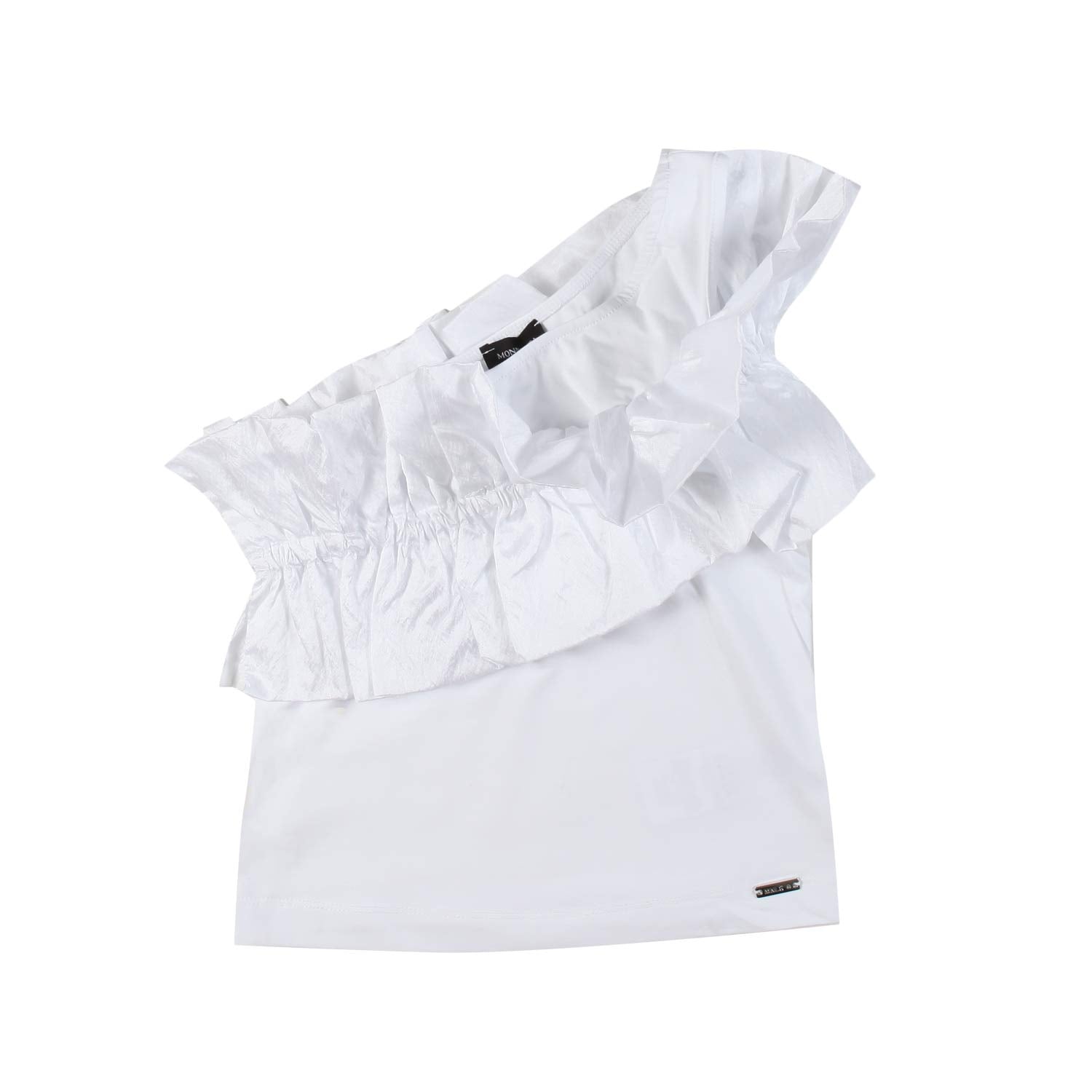 TOP MONOSPALLA BIANCO MAXIROUCHE BAMBINA E RAGAZZA - annameglio.com abbigliamento moda