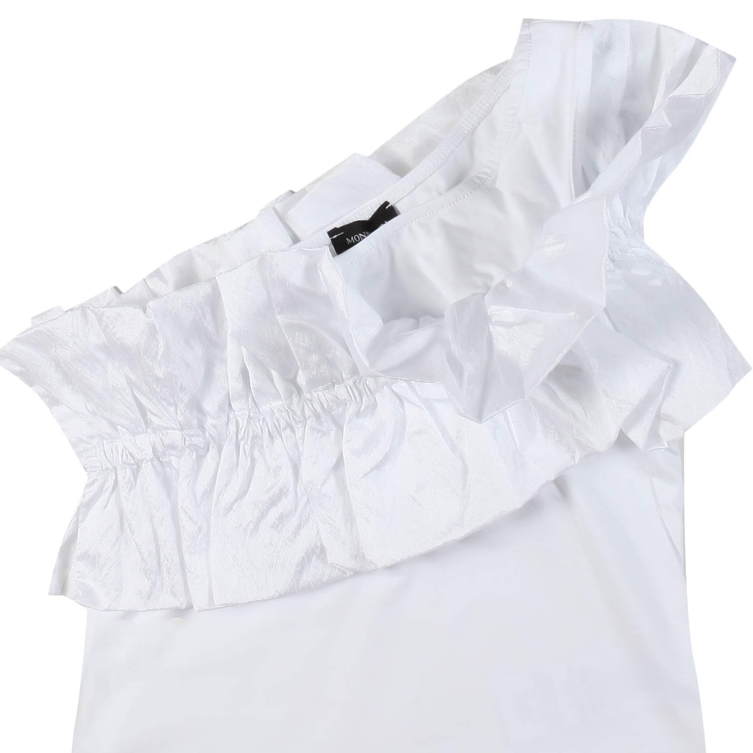 TOP MONOSPALLA BIANCO MAXIROUCHE BAMBINA E RAGAZZA - annameglio.com abbigliamento moda