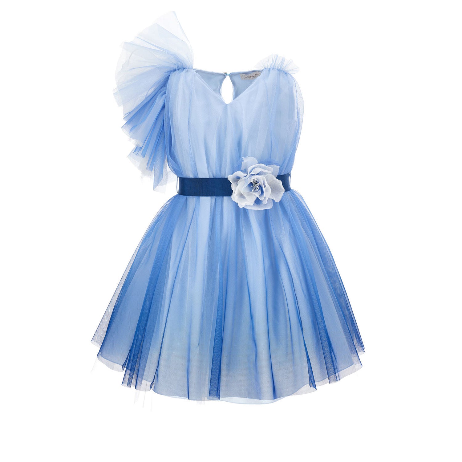 ABITO TULLE SFUMATO AZZURRO E PANNA - annameglio.com abbigliamento moda