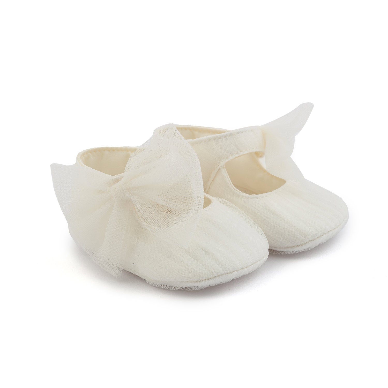 SCARPINA BIANCO PANNA IN TULLE BIMBA - annameglio.com abbigliamento moda