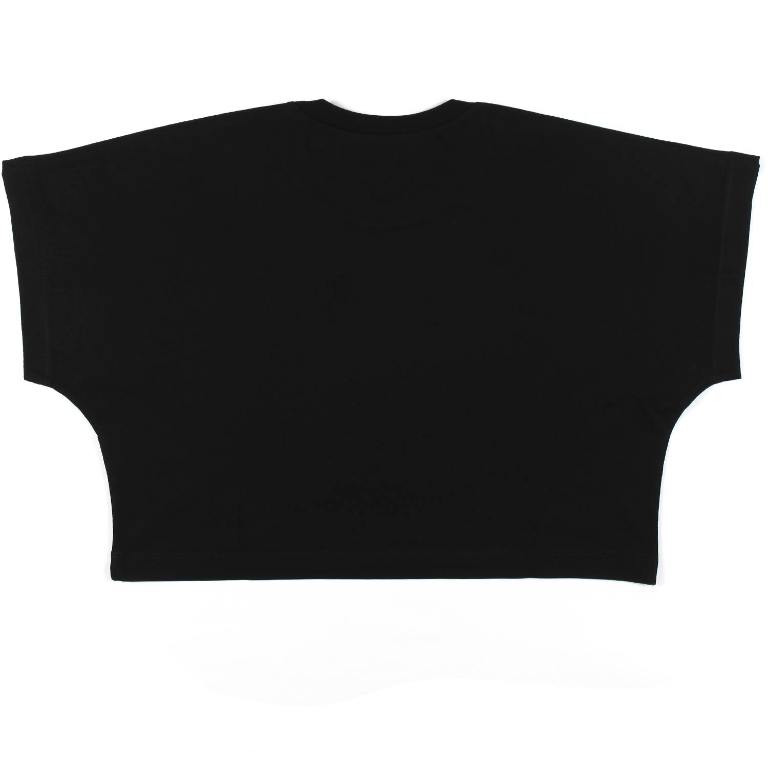 T-shirt cropped logo nera ragazza - annameglio.com abbigliamento moda