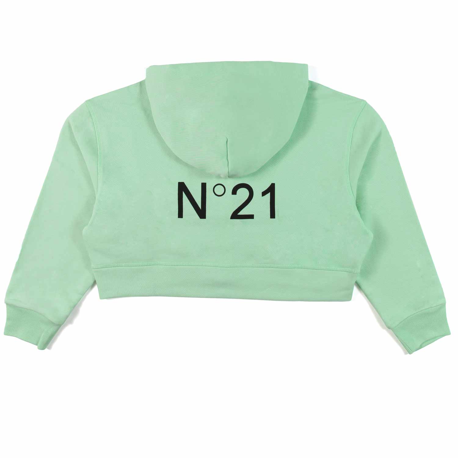 Felpa full zip cropped ragazza verde pastello - annameglio.com abbigliamento moda