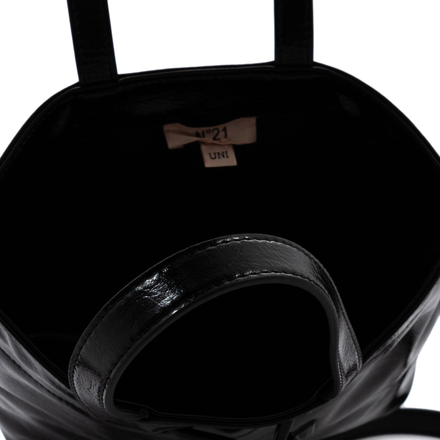 BORSA A SECCHIELLO N21 IN SIMILPELLE NERA - annameglio.com abbigliamento moda