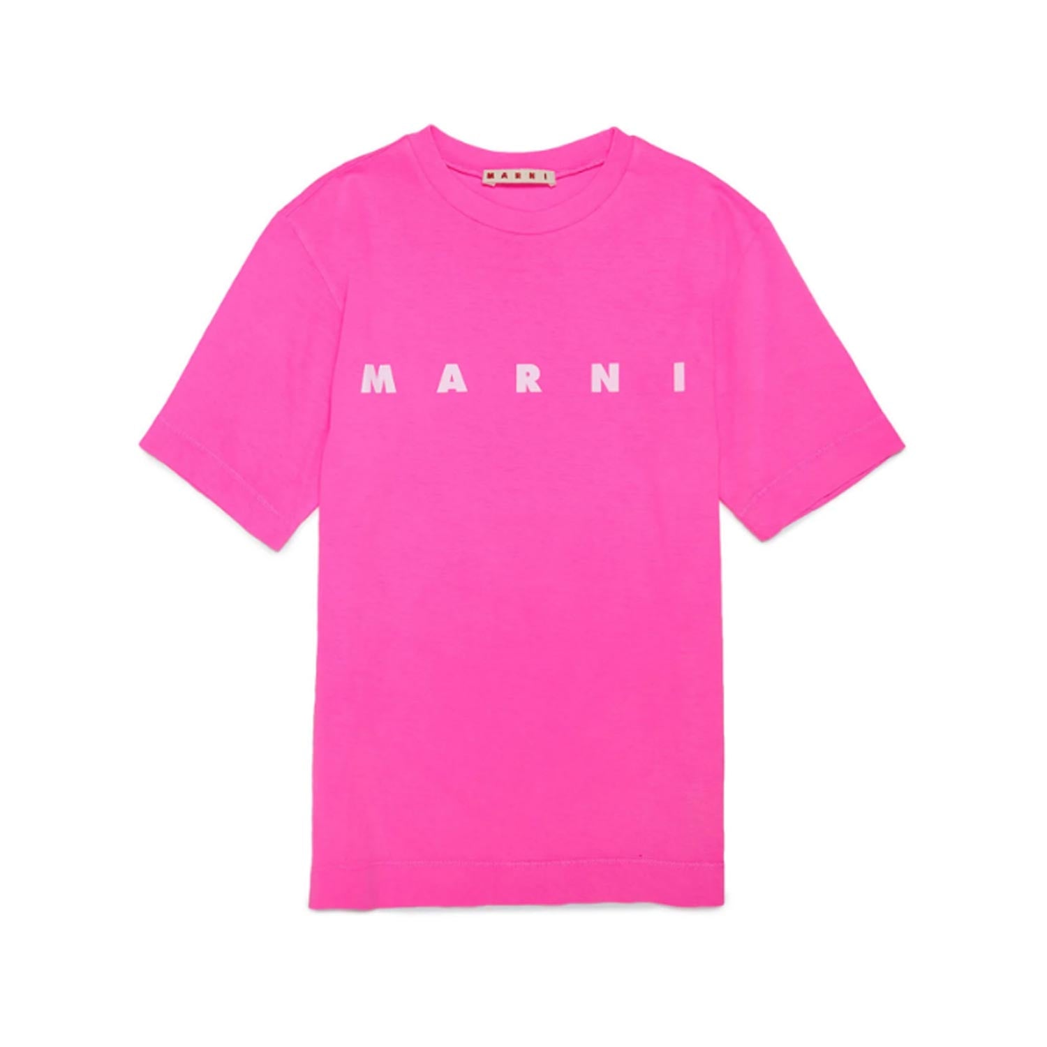 T-SHIRT ROSA FLUO CON LOGO BAMBINA E TEENAGER - annameglio.com abbigliamento moda