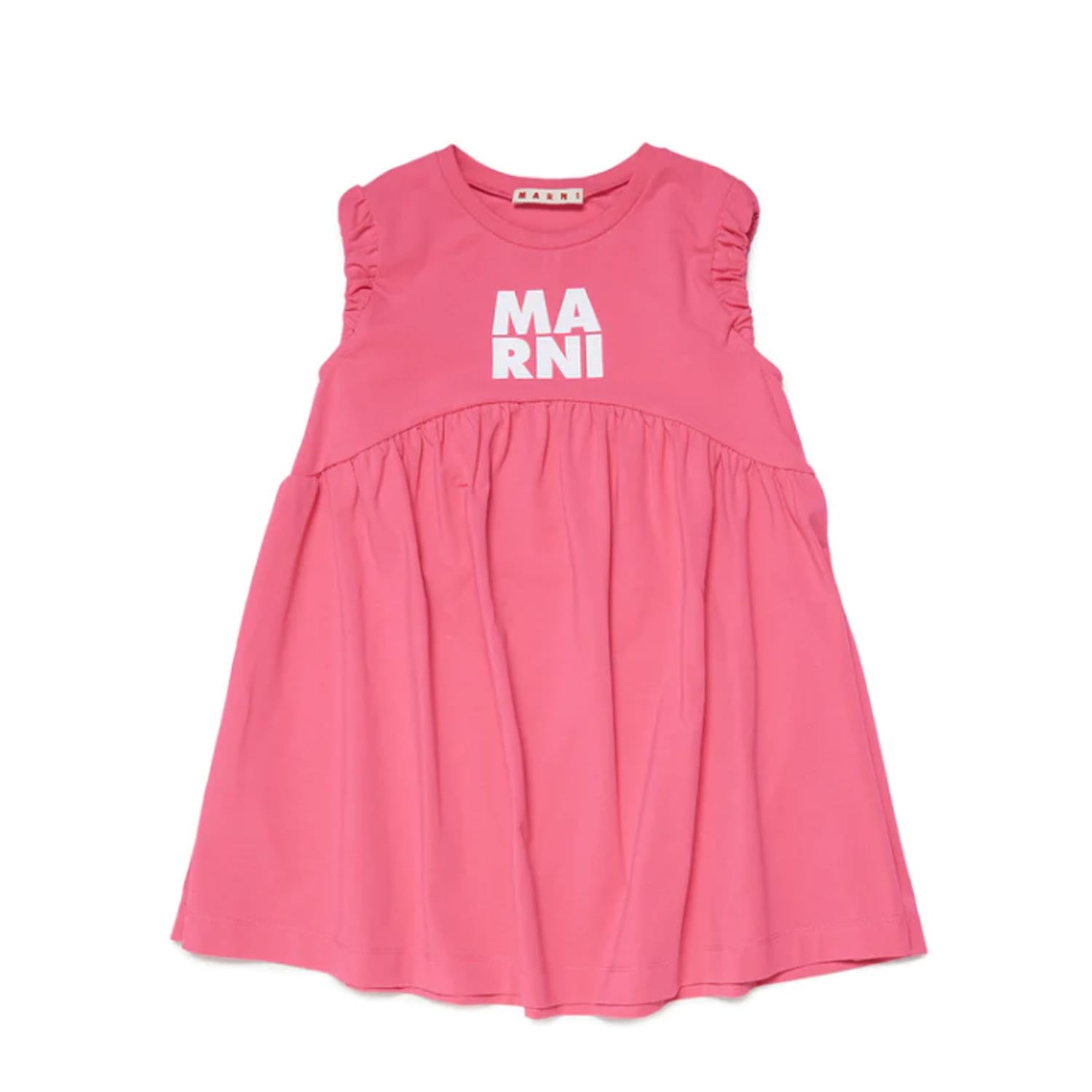 PINK DRESS WITH WHITE LOGO - annameglio.com abbigliamento moda