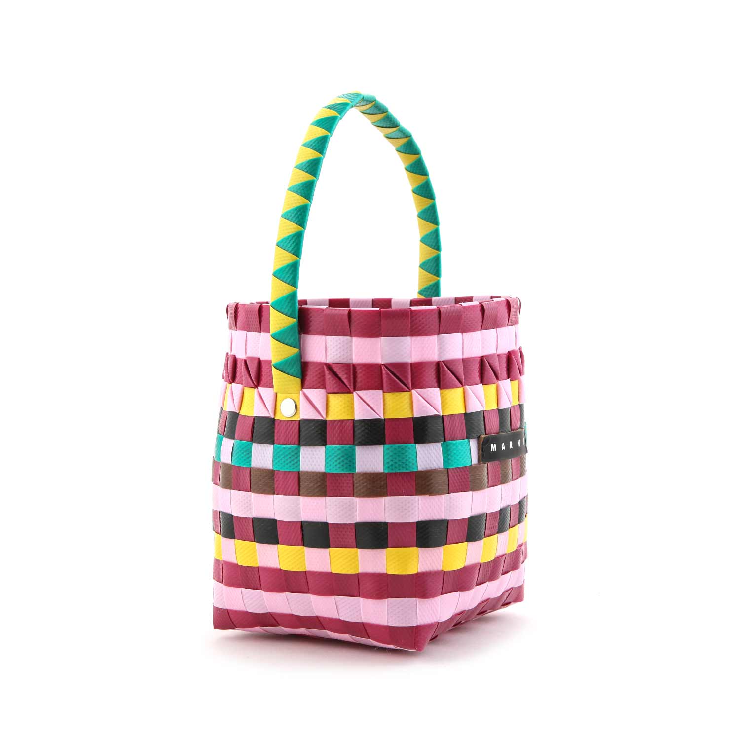 BORSA A SECCHIELLO POD ROSA E MULTICOLOR - annameglio.com abbigliamento moda