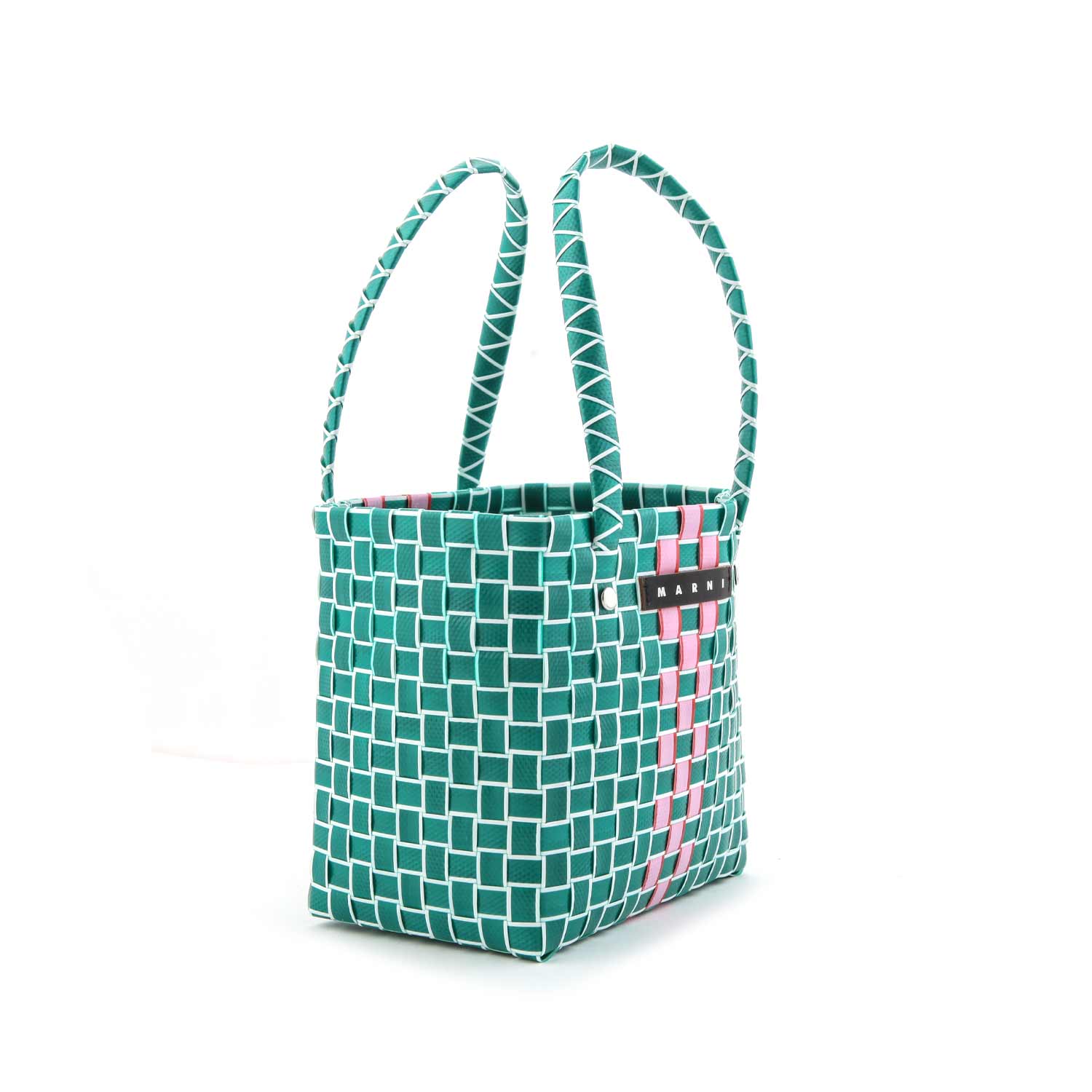 BORSA A CESTINO VERDE E ROSA - annameglio.com abbigliamento moda