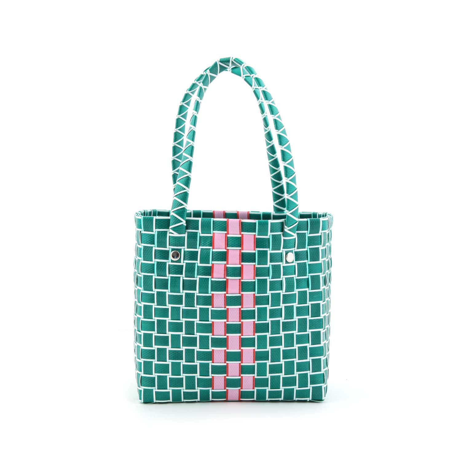 BORSA A CESTINO VERDE E ROSA - annameglio.com abbigliamento moda