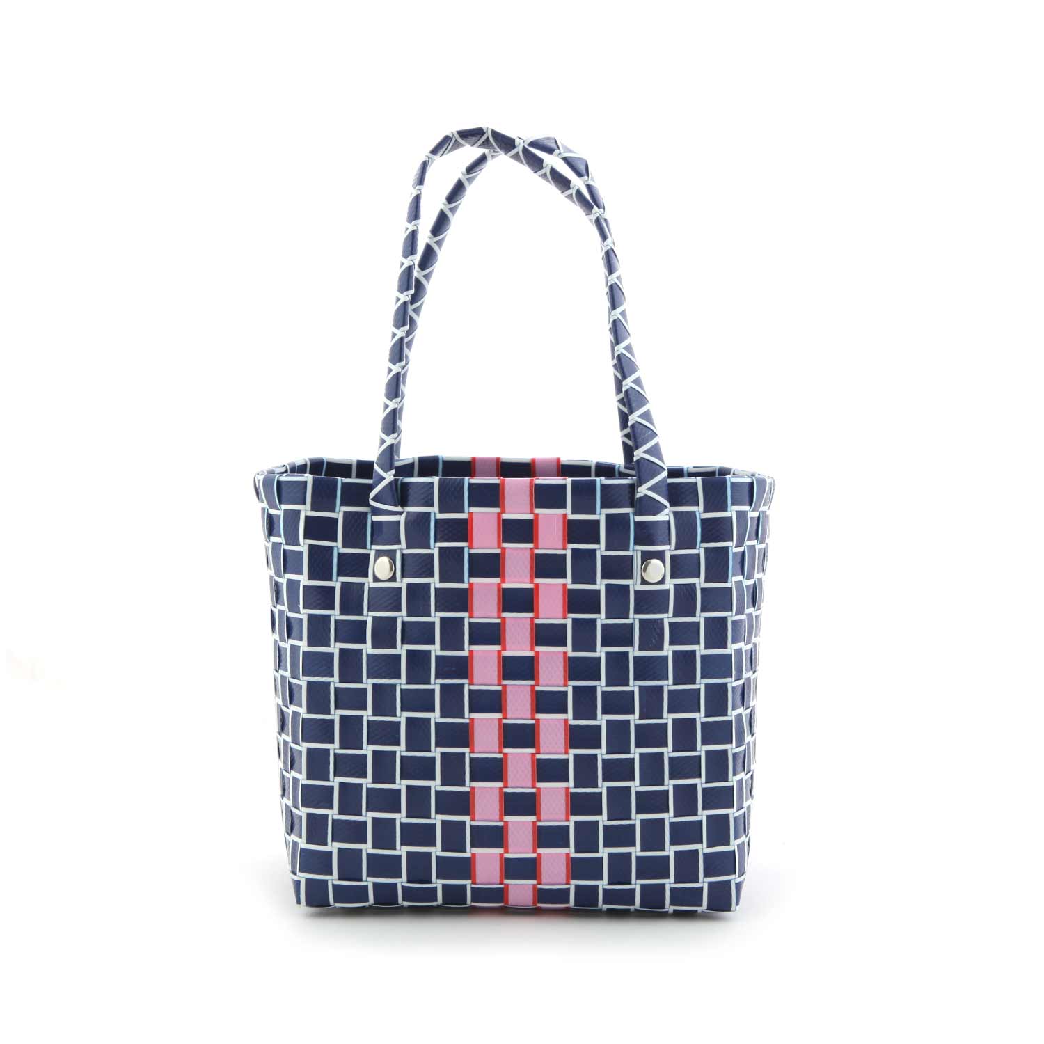 BORSA A CESTINO BLU E ROSA - annameglio.com abbigliamento moda