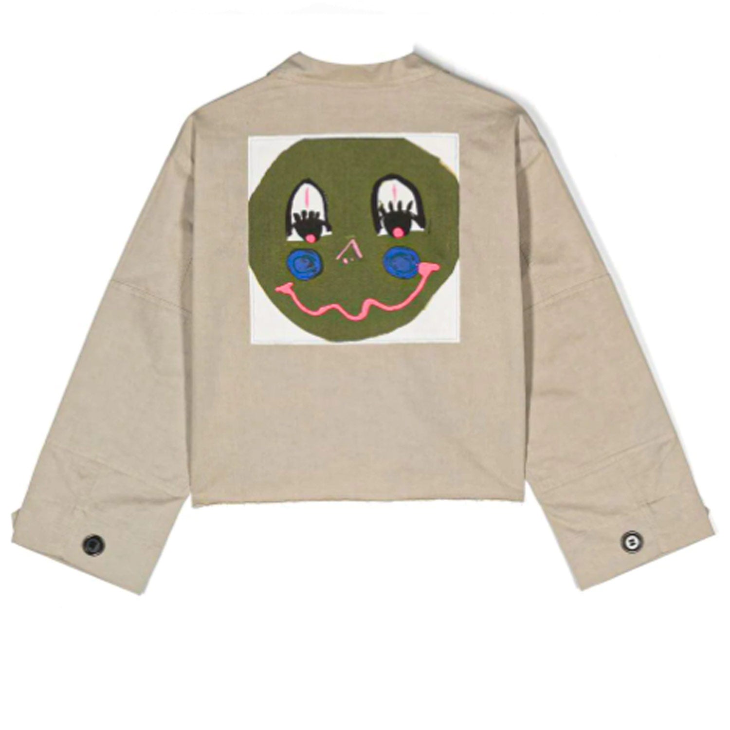 GIACCA CAMICIA CROPPED BEIGE BAMBINA E TEENAGER - annameglio.com abbigliamento moda