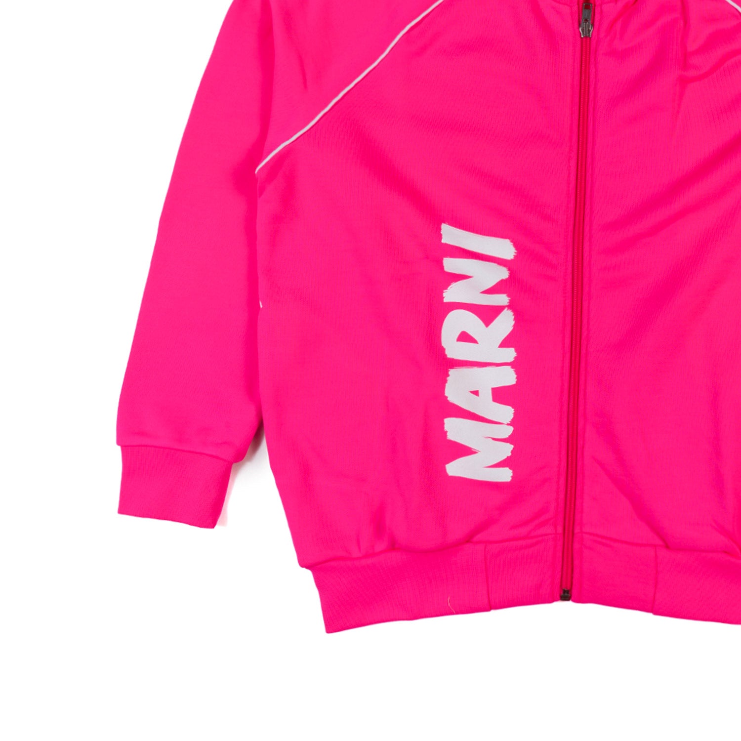 FELPA ROSA FLUO CON ZIP E LOGO BAMBINA TEENAGER - annameglio.com abbigliamento moda