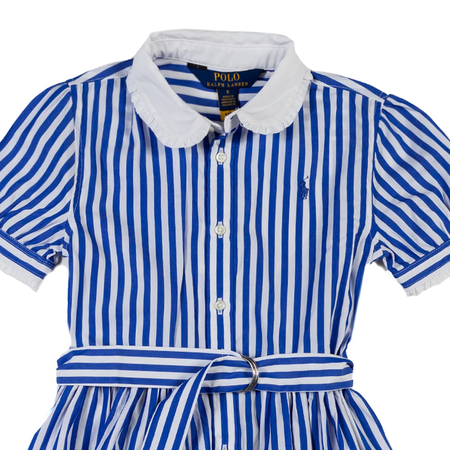 VESTITO CHEMISIER BIANCO E BLU A RIGHE BAMBINA - annameglio.com abbigliamento moda