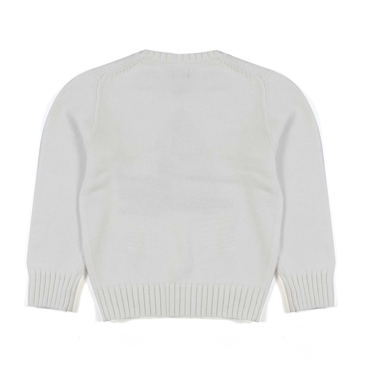 PULLOVER BIANCO CON BARCA MULTICOLOR BAMBINO - annameglio.com abbigliamento moda