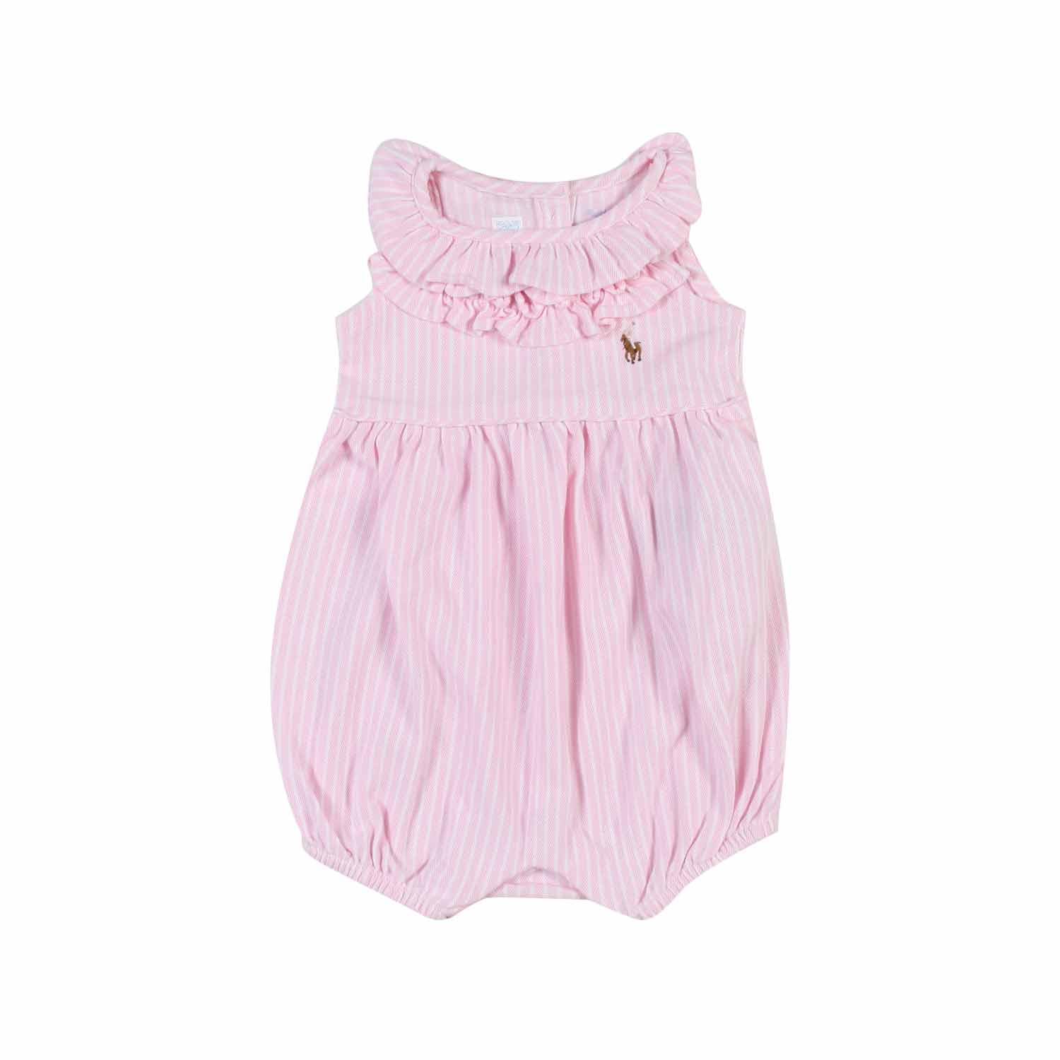 PAGLIACCETTO ROSA A RIGHE BIANCHE NEONATA - annameglio.com abbigliamento moda