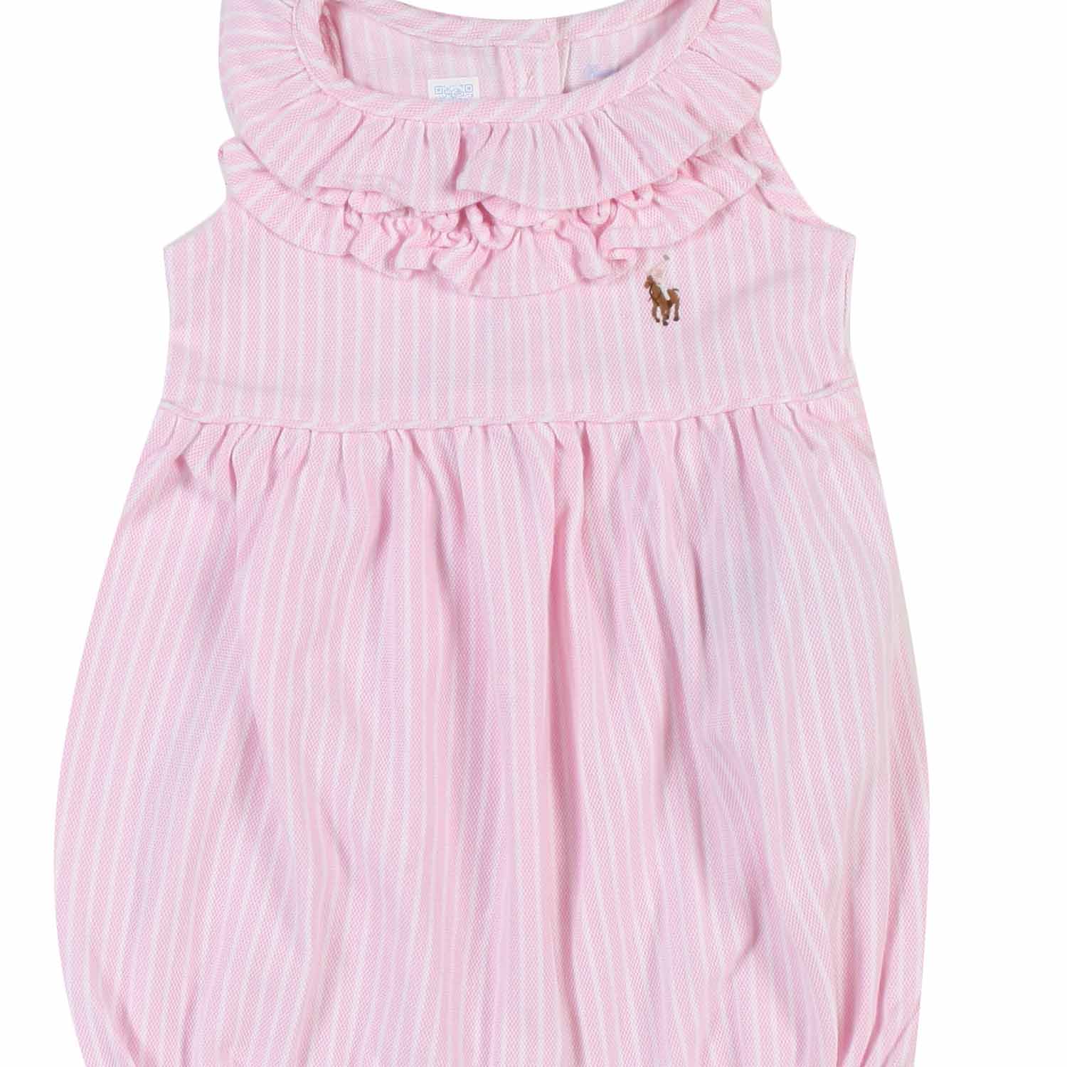 PAGLIACCETTO ROSA A RIGHE BIANCHE NEONATA - annameglio.com abbigliamento moda