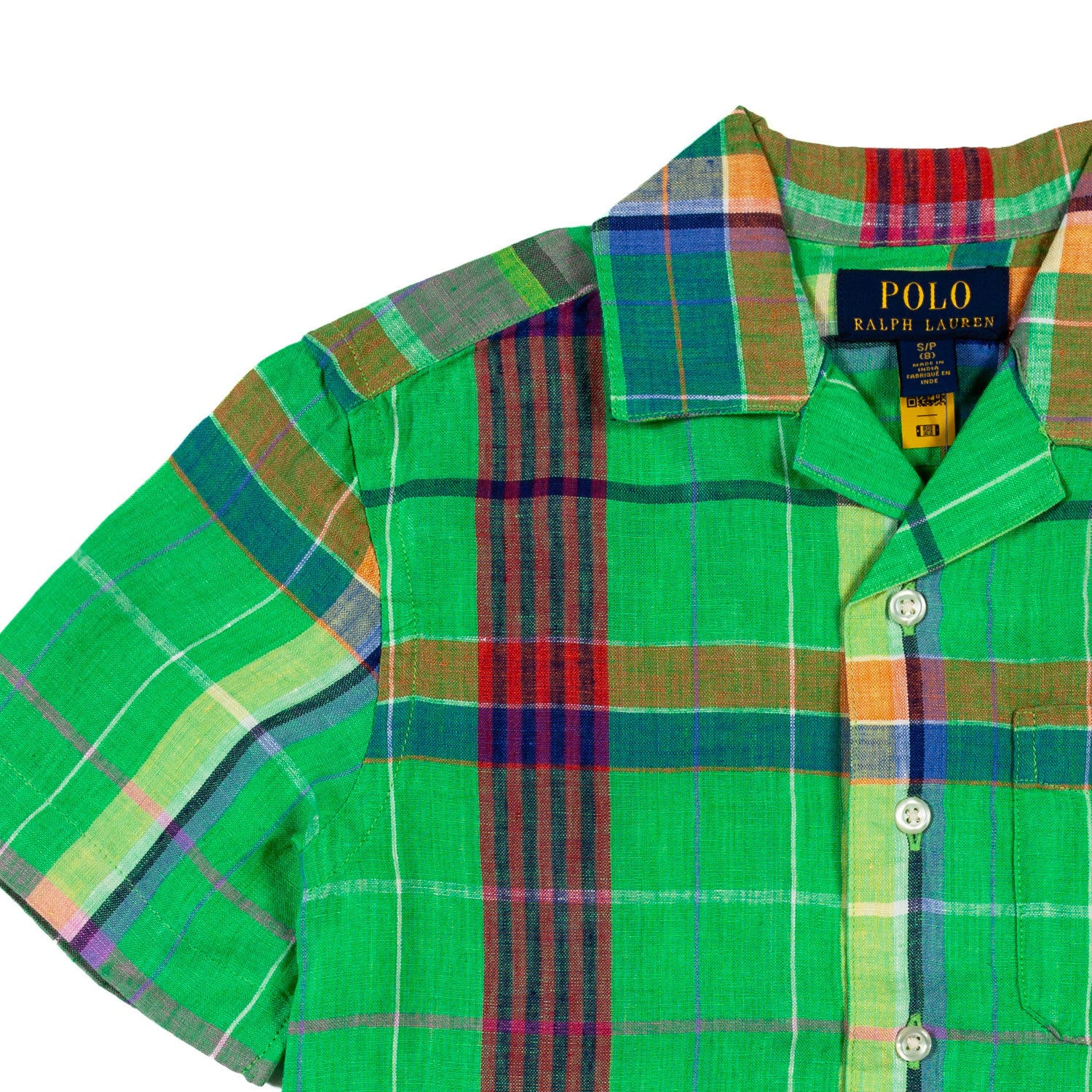 CAMICIA LINO MANICA CORTA VERDE TARTAN - annameglio.com abbigliamento moda