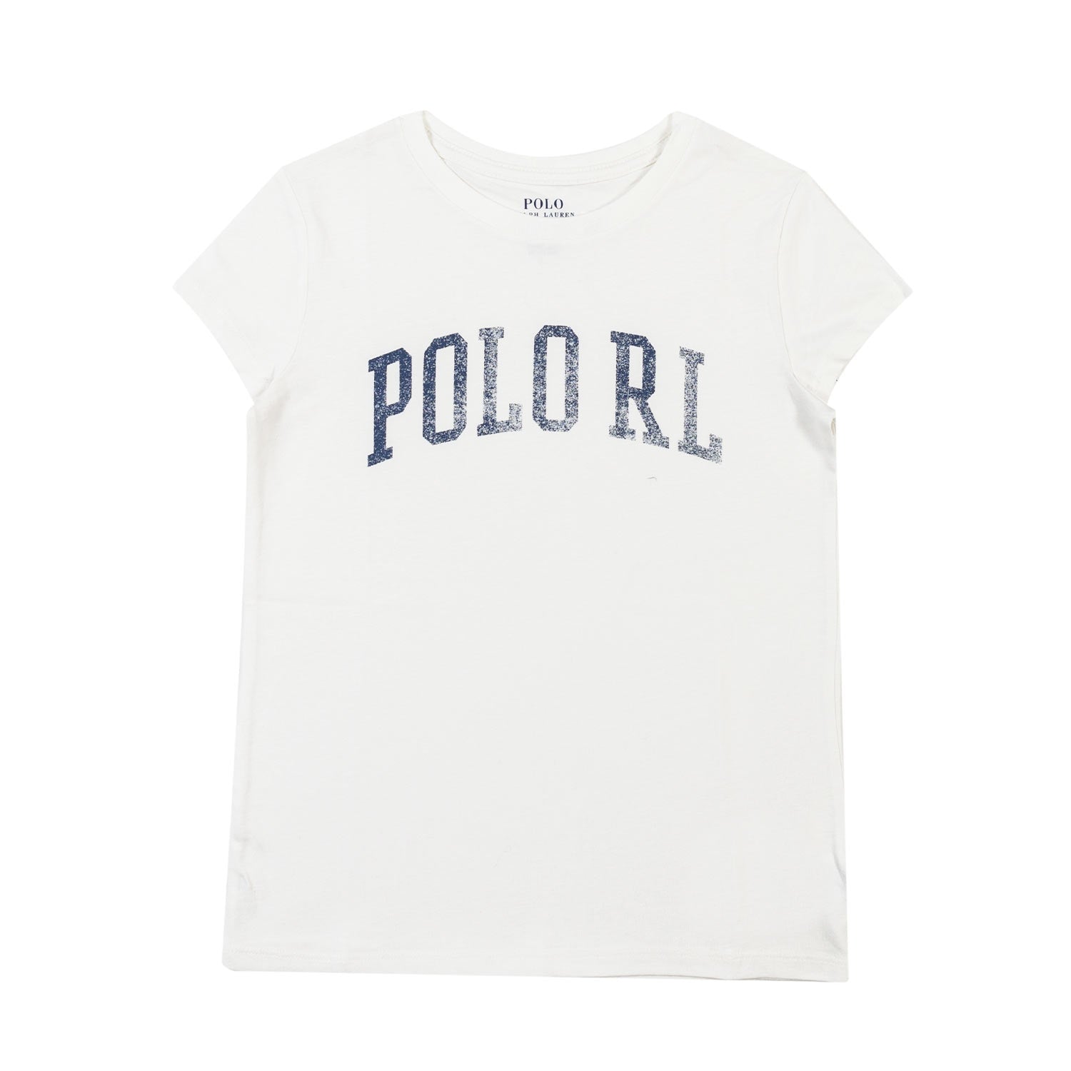T-SHIRT BIANCA CON LOGO POLO RL BLU - annameglio.com abbigliamento moda