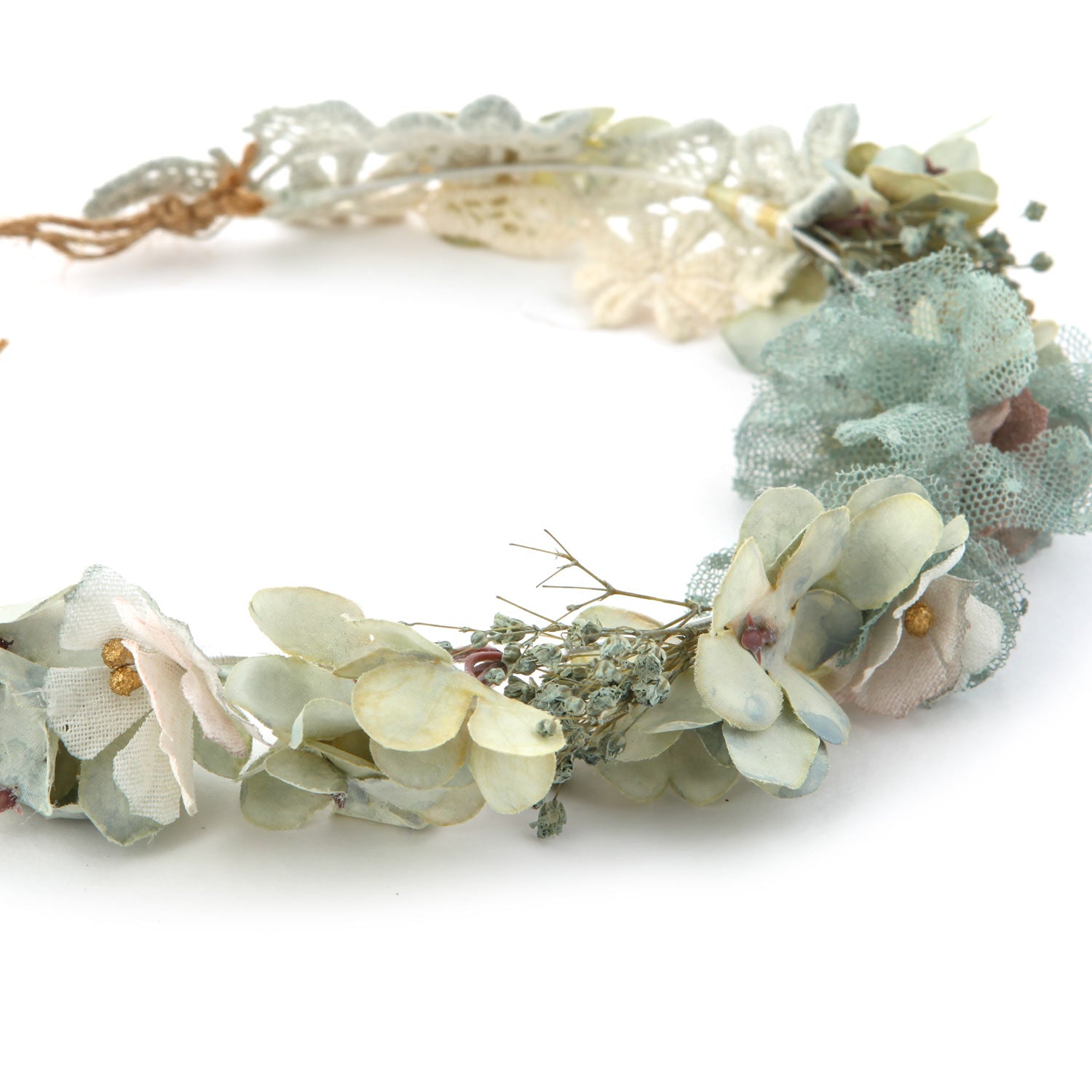 CORONCINA FLOREALE ACQUAMARINA BAMBINA E TEEN - annameglio.com abbigliamento moda