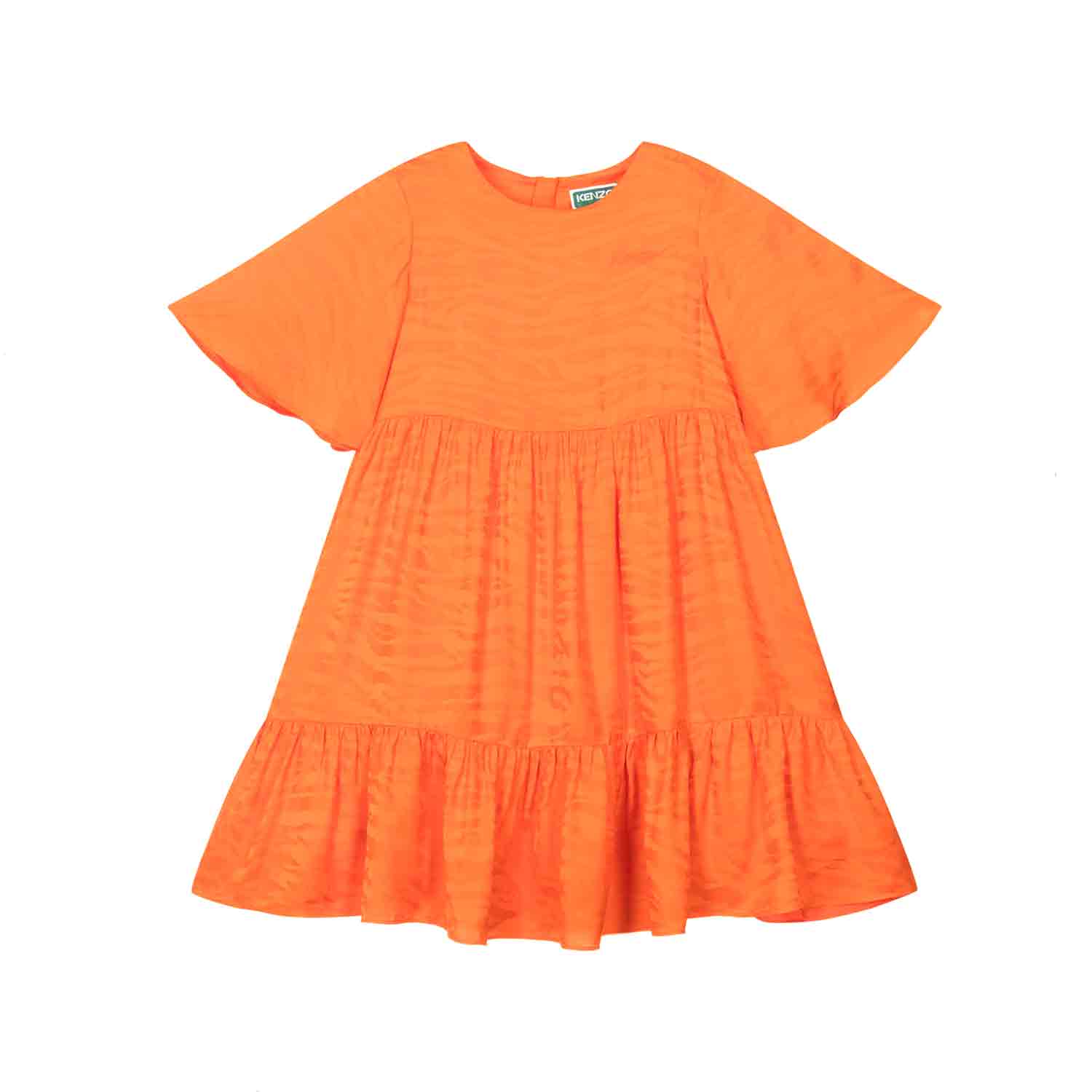 VESTITO ARANCIONE ANIMALIER BAMBINA E TEENAGER - annameglio.com abbigliamento moda