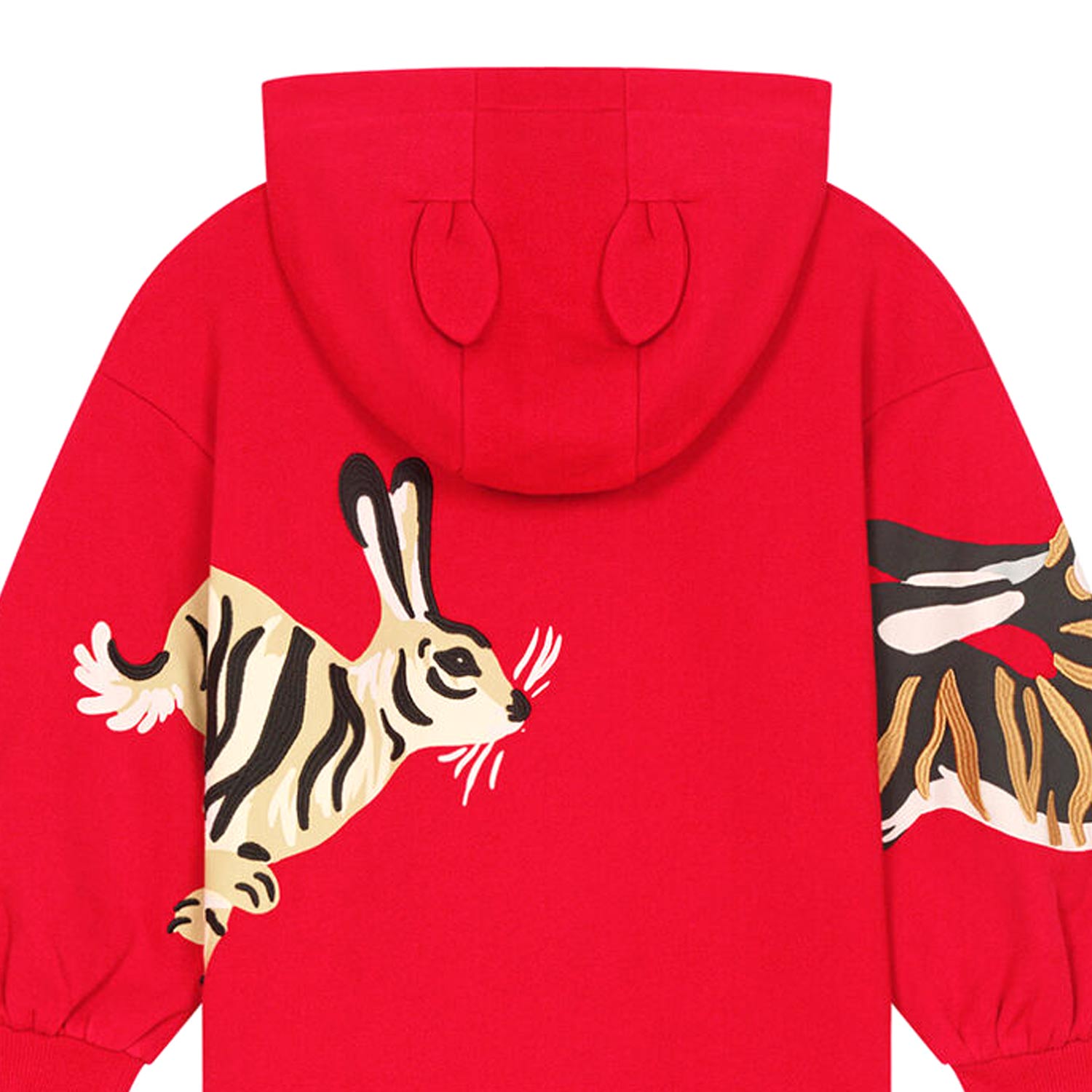 ABITO FELPA ROSSO CON CAPPUCCIO BAMBINA - annameglio.com abbigliamento moda