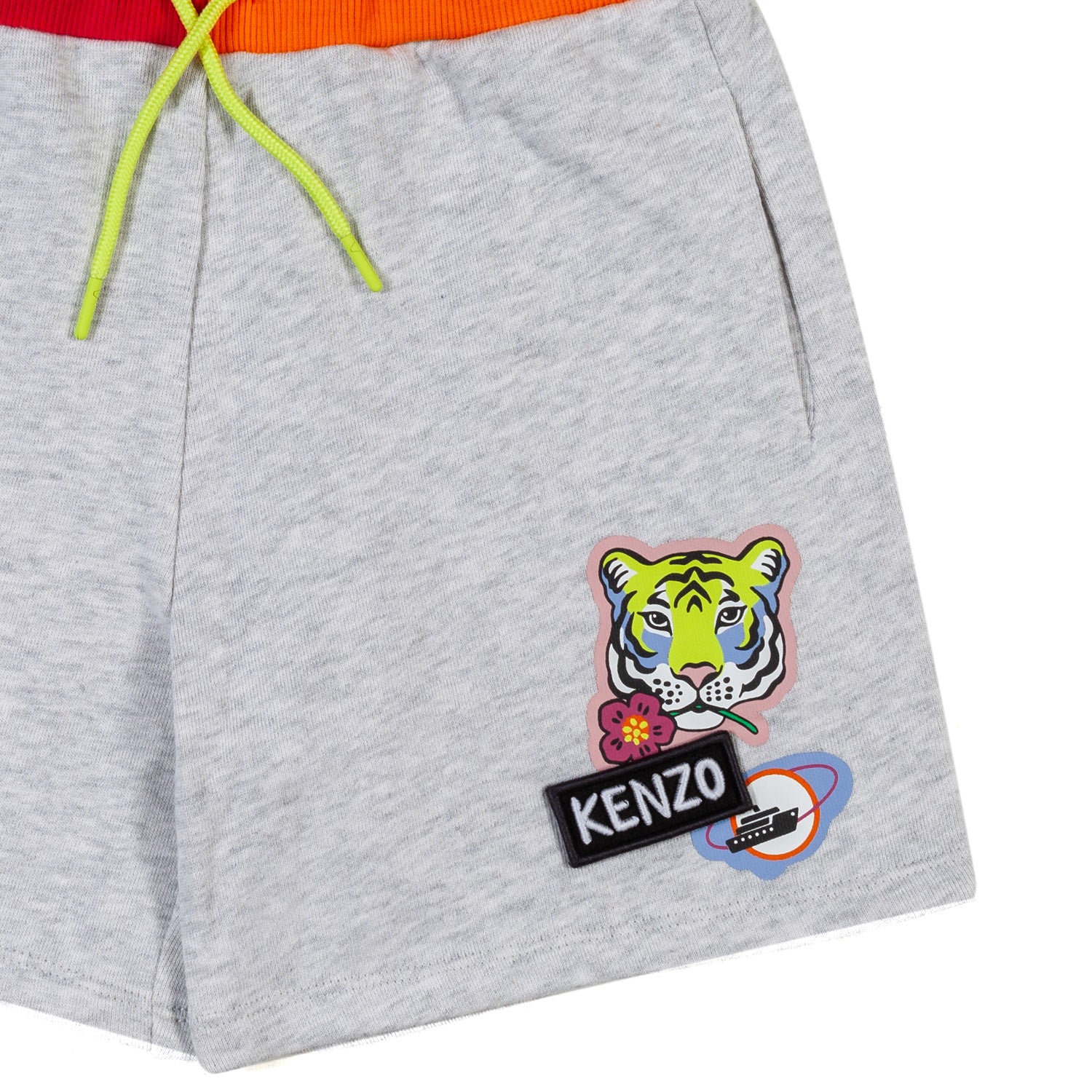 SHORTS FELPA GRIGIO MELANGE E MULTICOLOR BAMBINO - annameglio.com abbigliamento moda