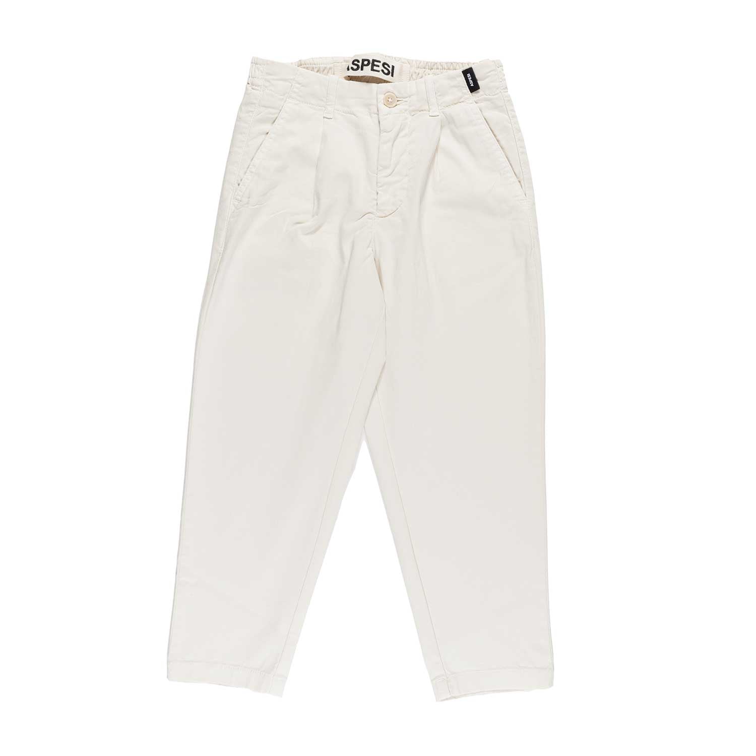 PANTALONE UNISEX BIANCO NATURALE WIDE TAPERED - annameglio.com abbigliamento moda