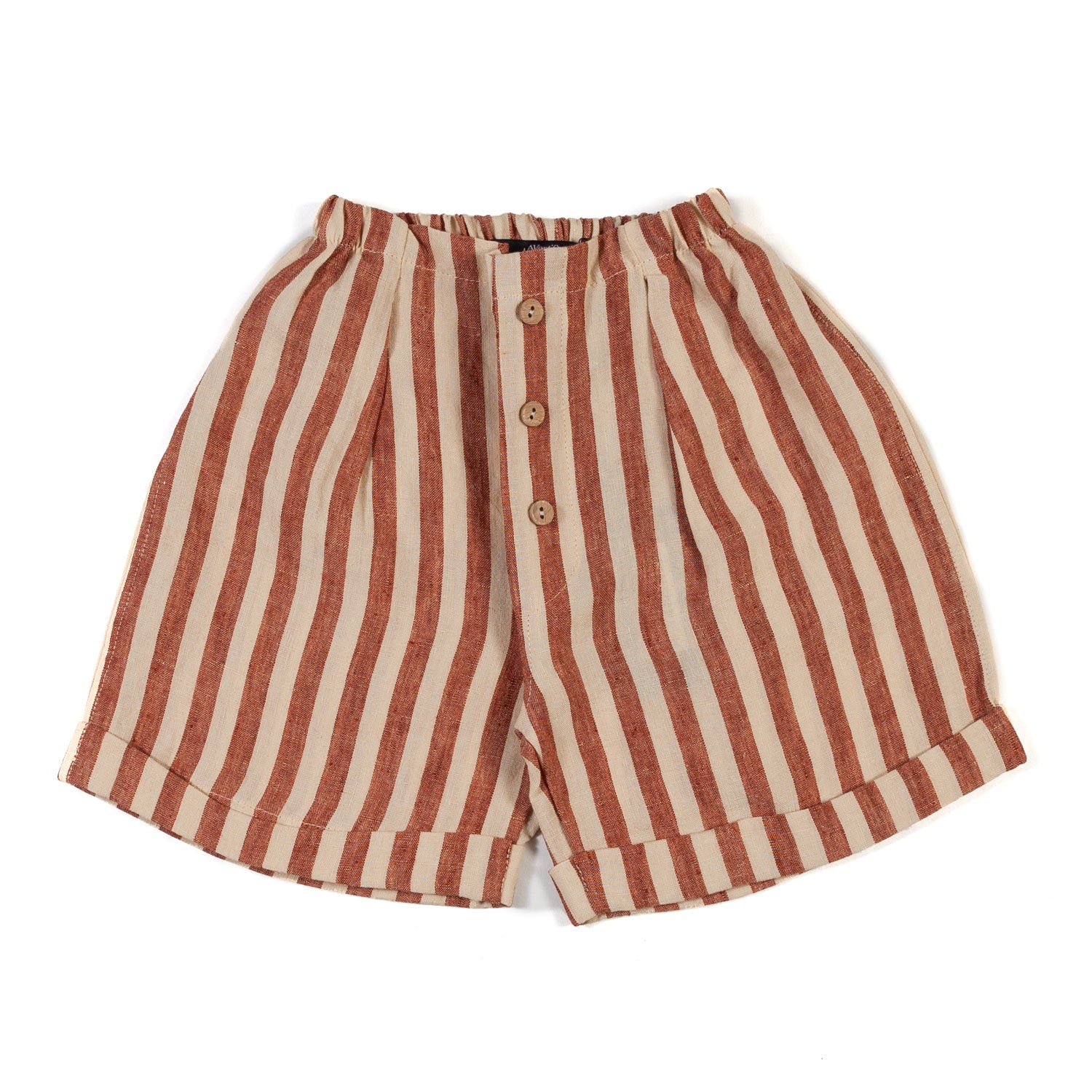 BERMUDA MATTONE E BEIGE A RIGHE BIMBO E BIMBA - annameglio.com abbigliamento moda