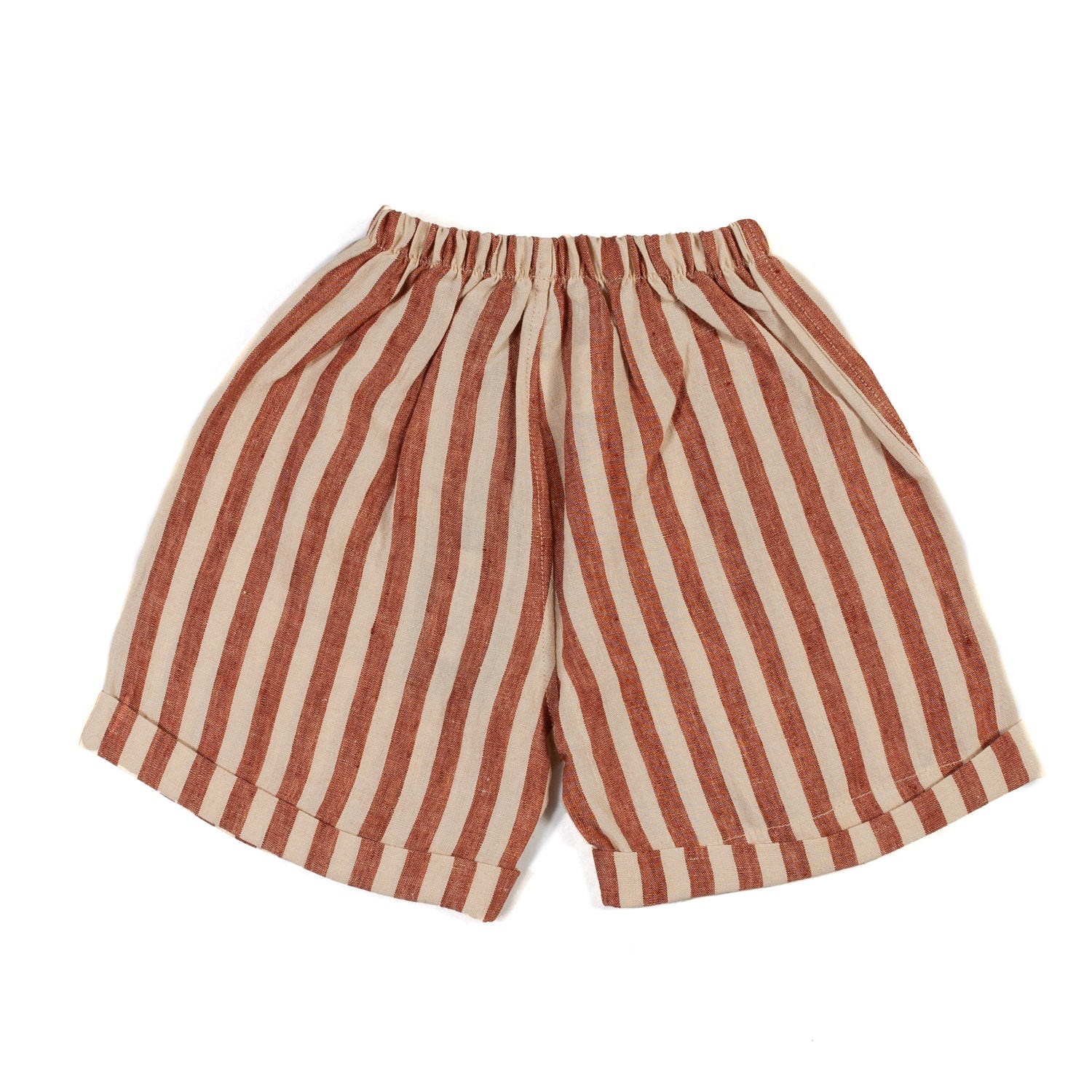 BERMUDA MATTONE E BEIGE A RIGHE BIMBO E BIMBA - annameglio.com abbigliamento moda