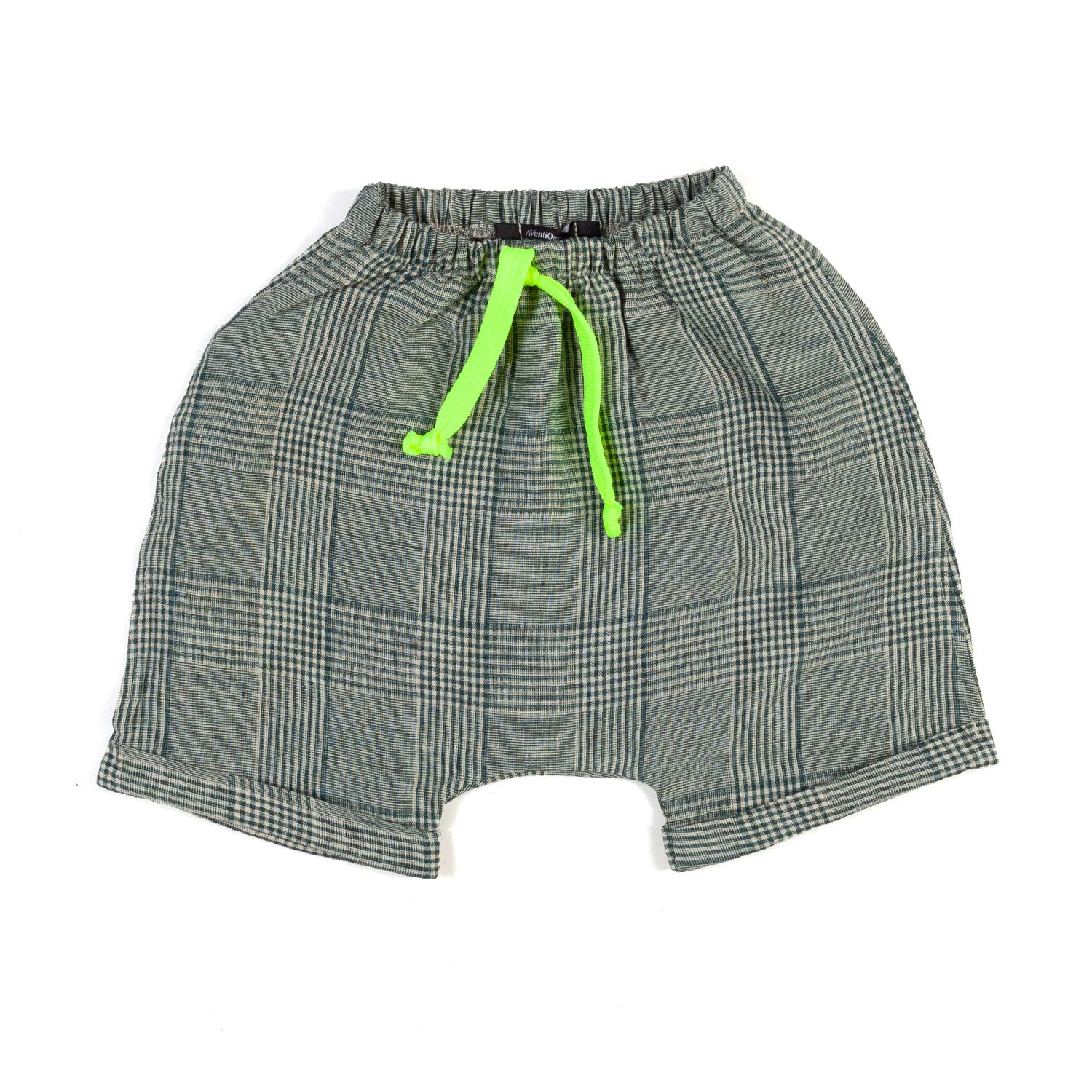 BERMUDA LINO VERDE E BEIGE TARTAN BIMBO E BIMBA - annameglio.com abbigliamento moda